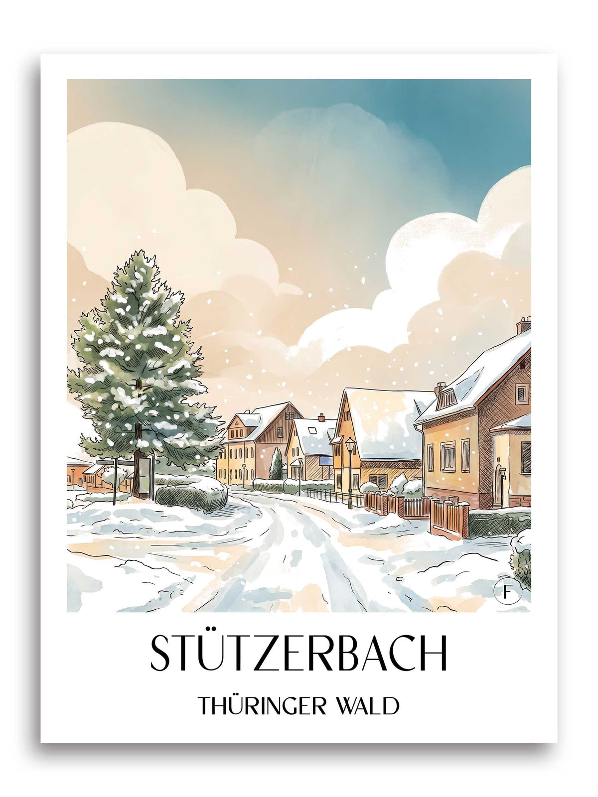 stützerbach-thüringer-wald-deutschland-poster-aquarell