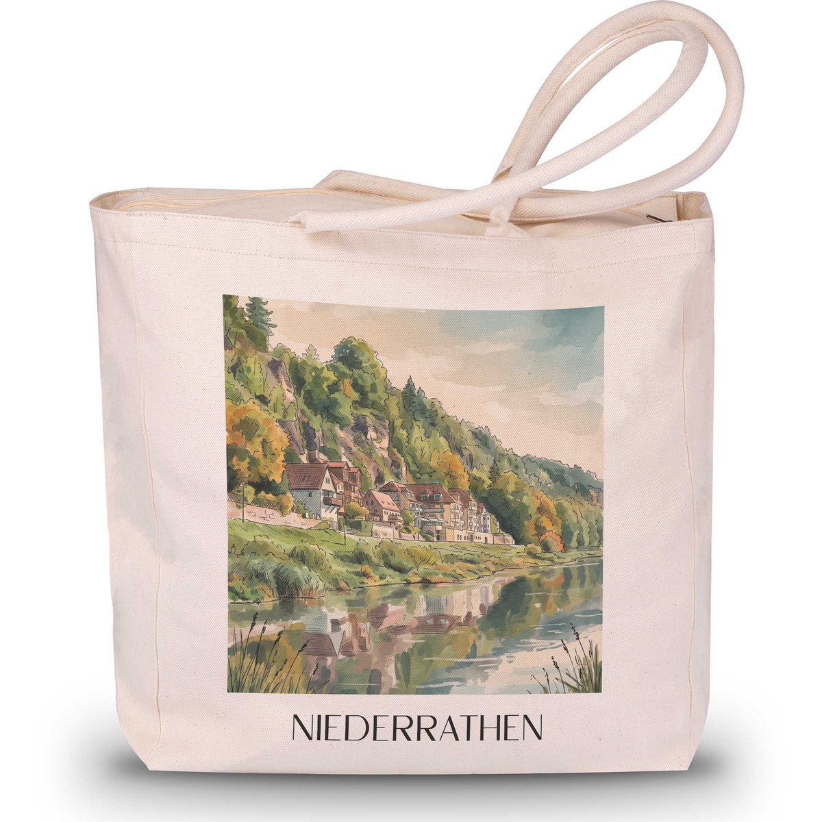 niederrathen-sächsische-schweiz-deutschland-einkaufstasche-aquarell