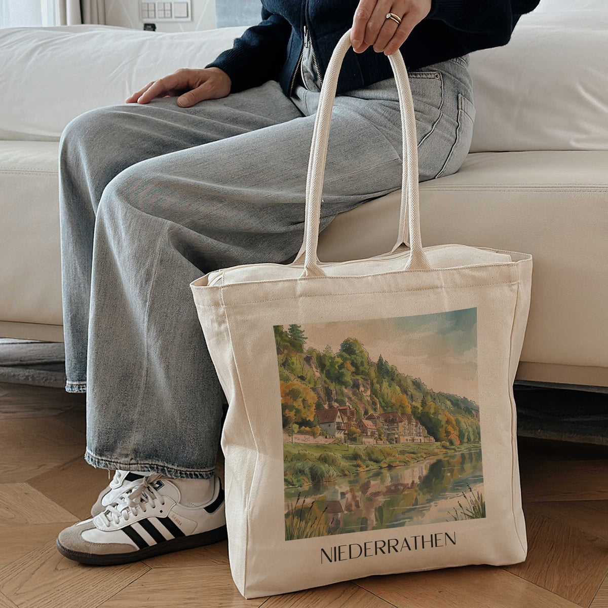 niederrathen-sächsische-schweiz-deutschland-einkaufstasche-aquarell