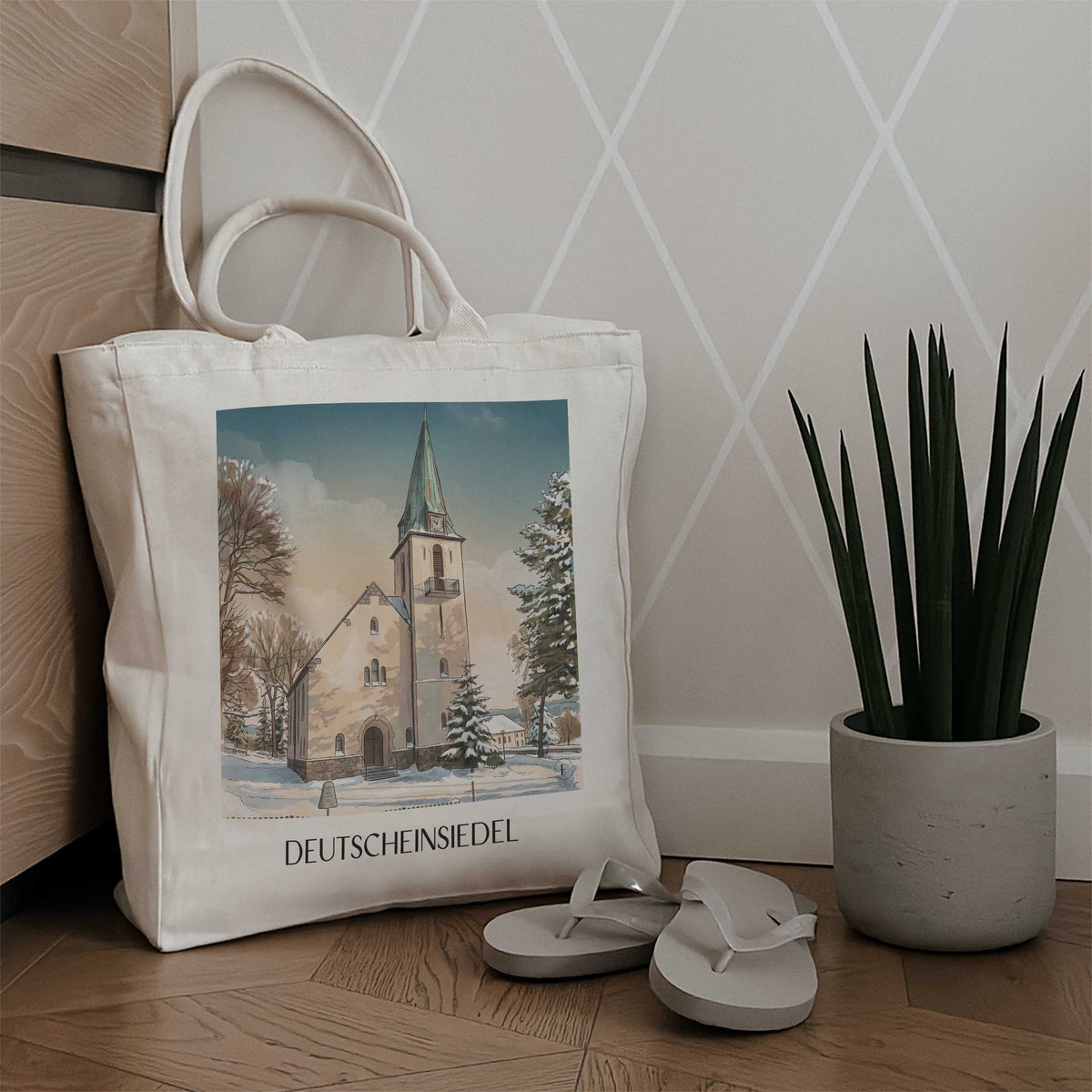 deutscheinsiedel-erzgebirge-deutschland-einkaufstasche-aquarell
