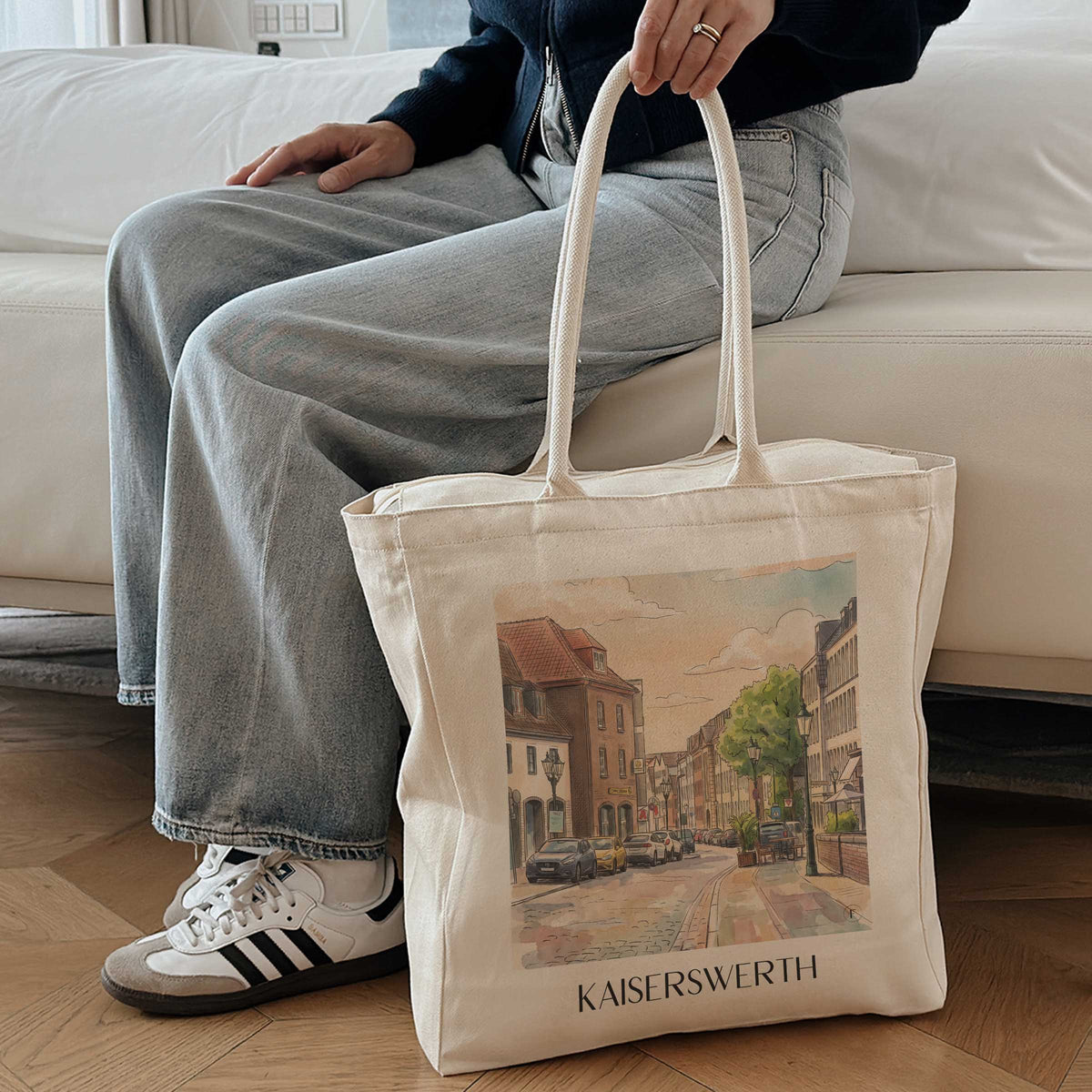 kaiserswerth-düsseldorf-deutschland-einkaufstasche-aquarell