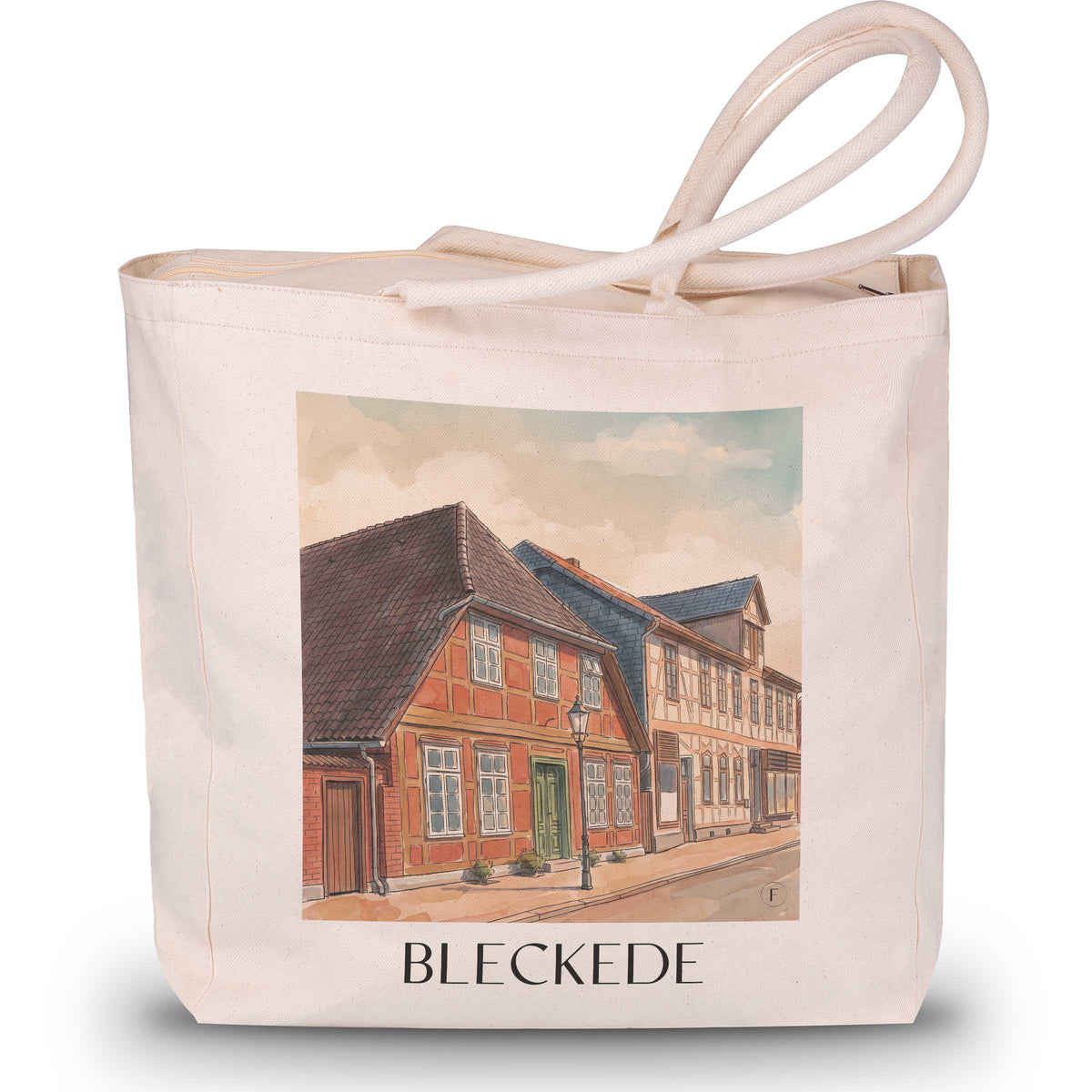 bleckede-elbtalaue-deutschland-einkaufstasche-aquarell