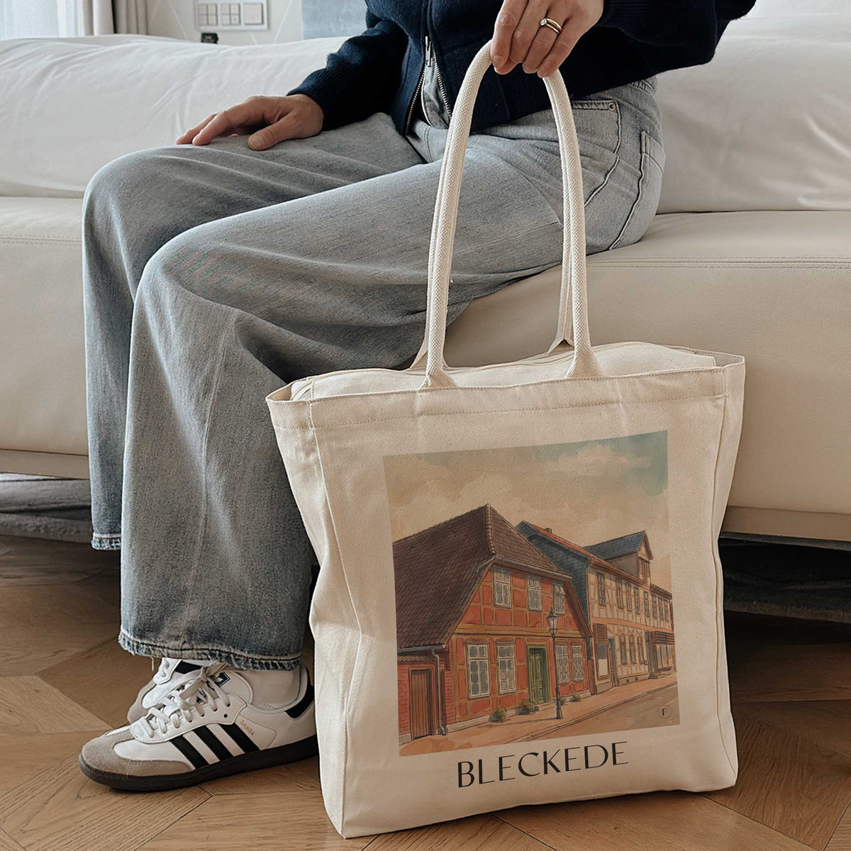 bleckede-elbtalaue-deutschland-einkaufstasche-aquarell