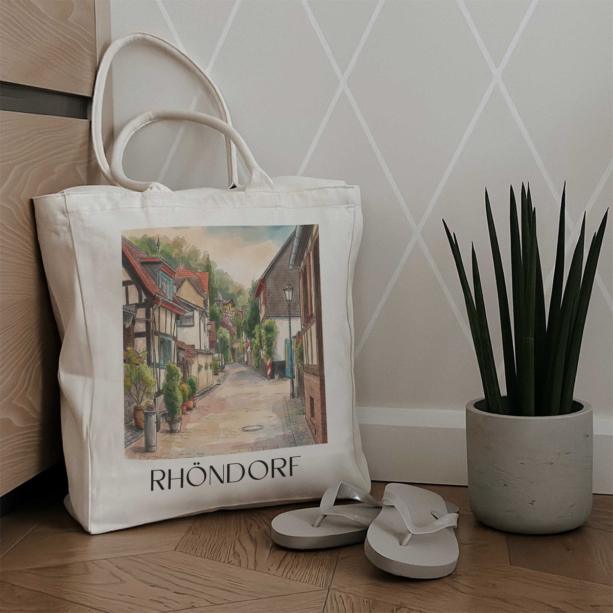 rhöndorf-mittelrhein-deutschland-einkaufstasche-aquarell
