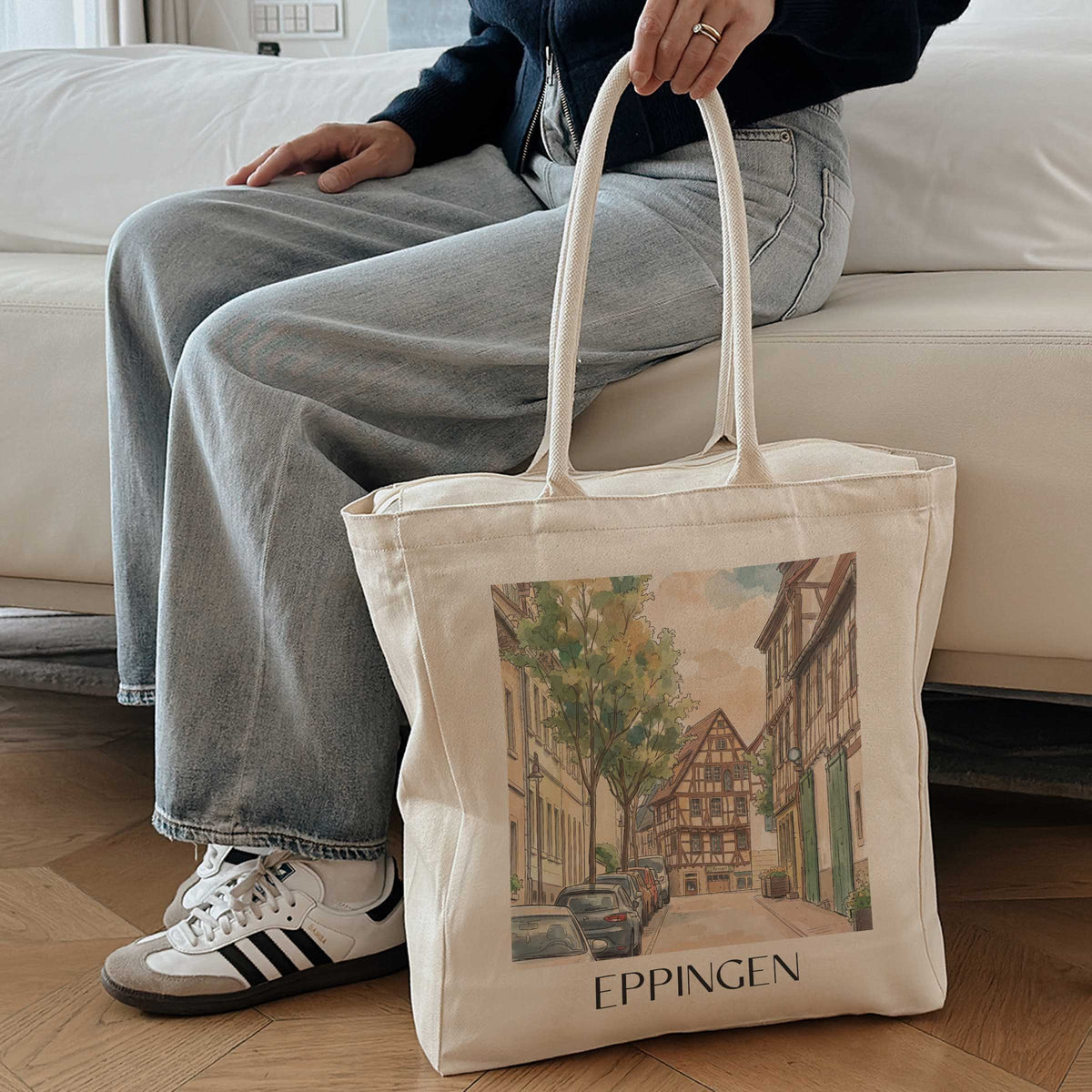 eppingen-kraichgau-deutschland-einkaufstasche-aquarell