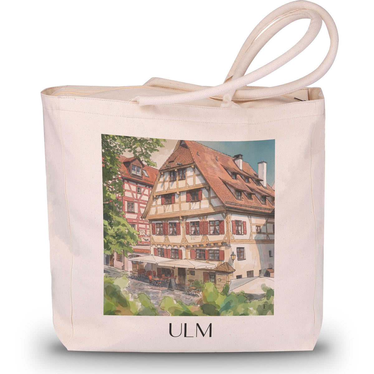 ulm-schwäbische-alb-deutschland-einkaufstasche-aquarell