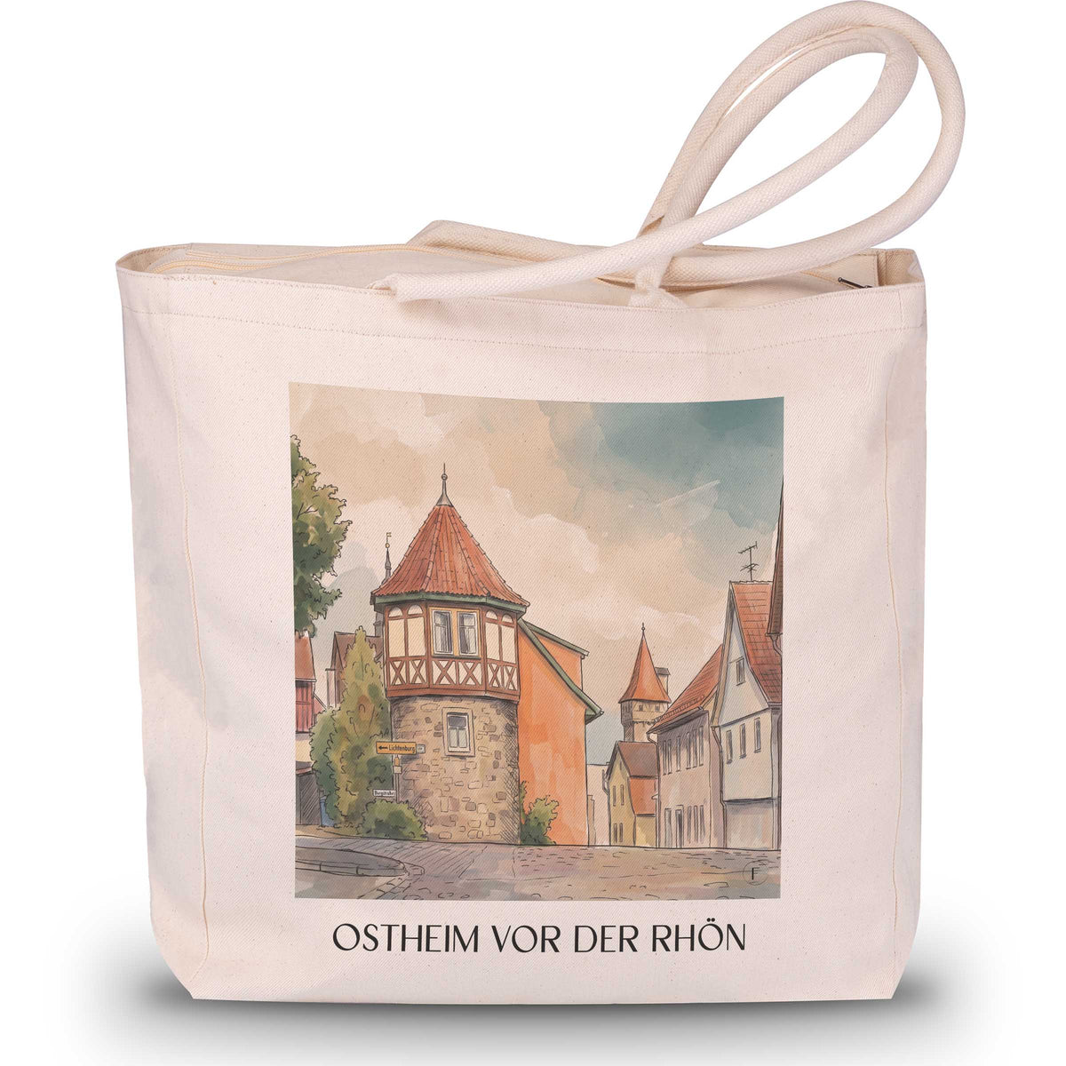 ostheim-vor-der-rhön-rhön-deutschland-einkaufstasche-aquarell