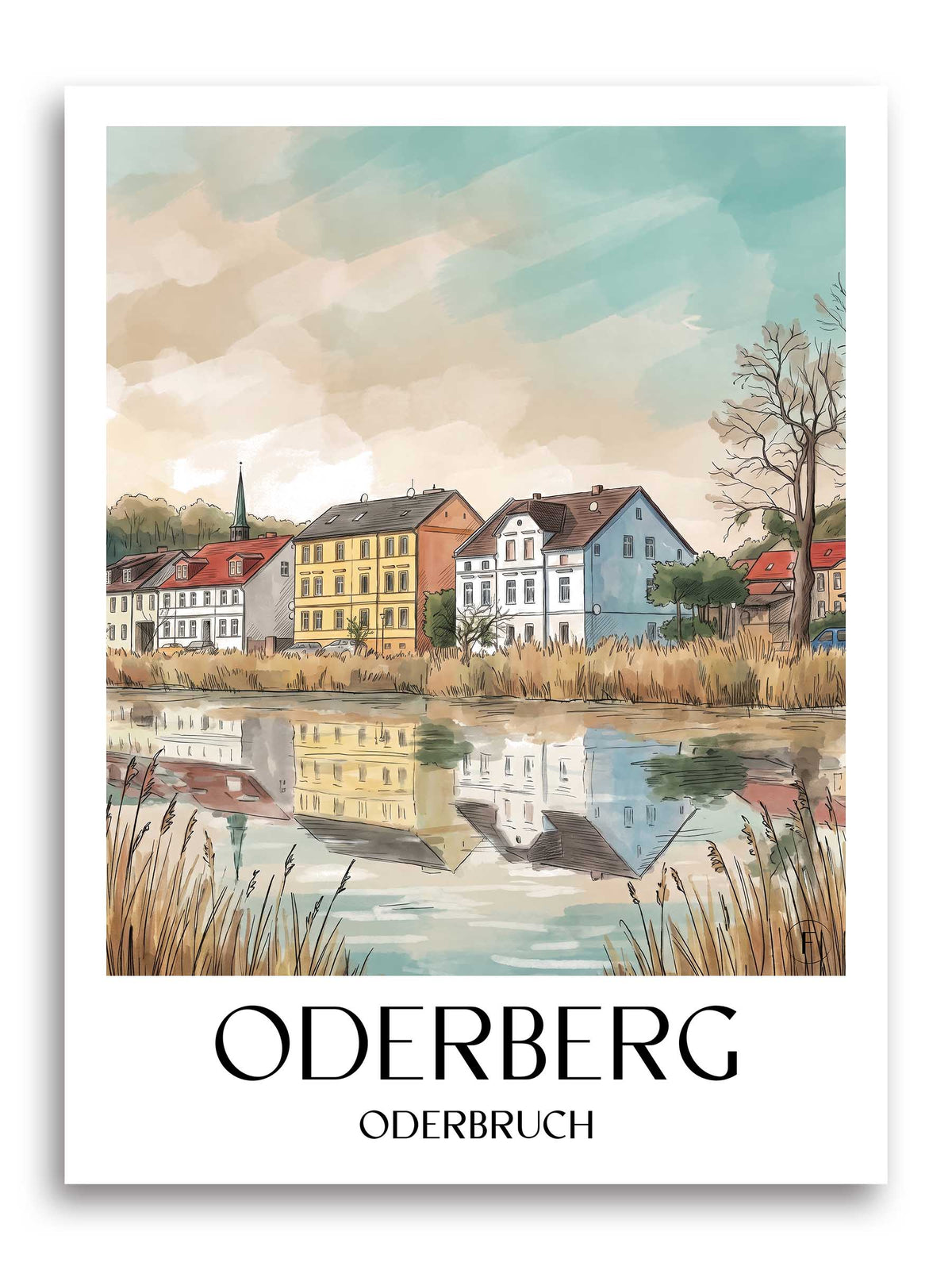 oderberg-oderbruch-deutschland-poster-aquarell