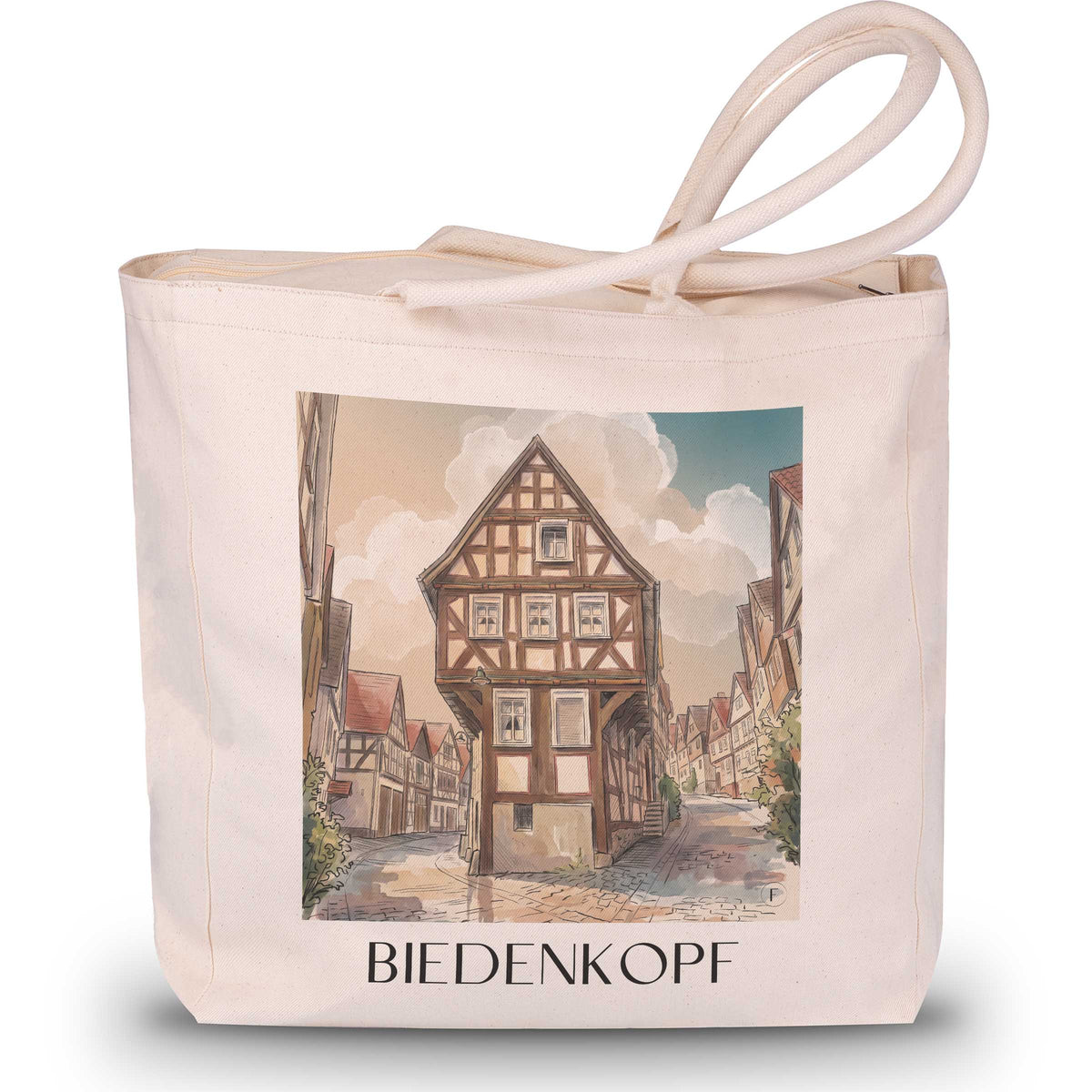 biedenkopf-lahn-dill-bergland-deutschland-einkaufstasche-aquarell