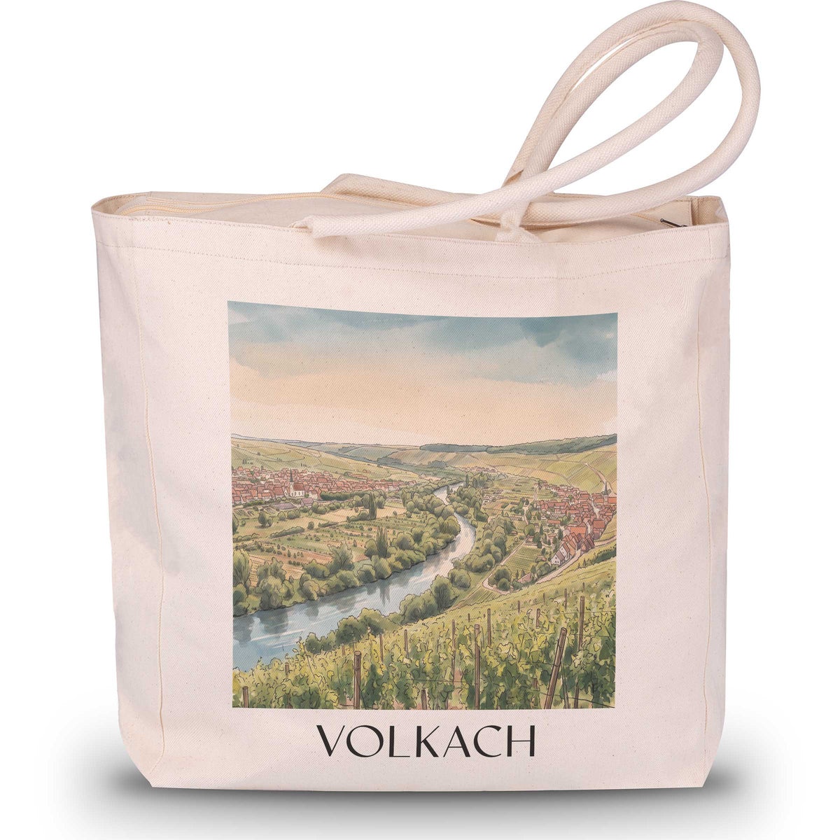 volkach-mainschleife-deutschland-einkaufstasche-aquarell