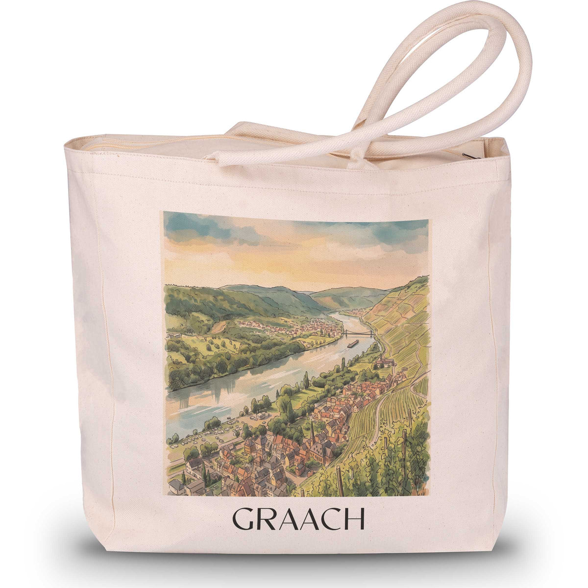 graach-moseltal-deutschland-einkaufstasche-aquarell