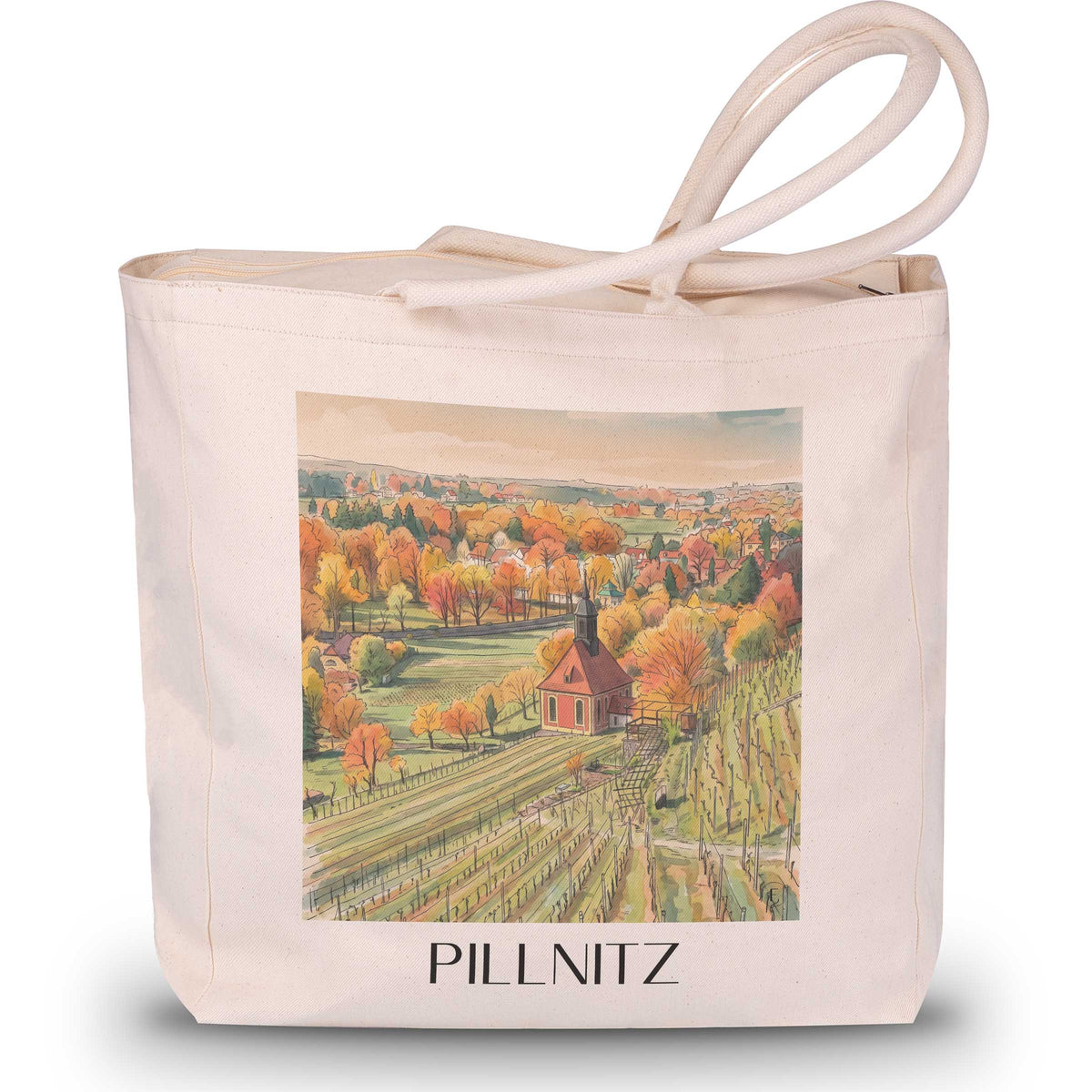 pillnitz-elbtal-deutschland-einkaufstasche-aquarell
