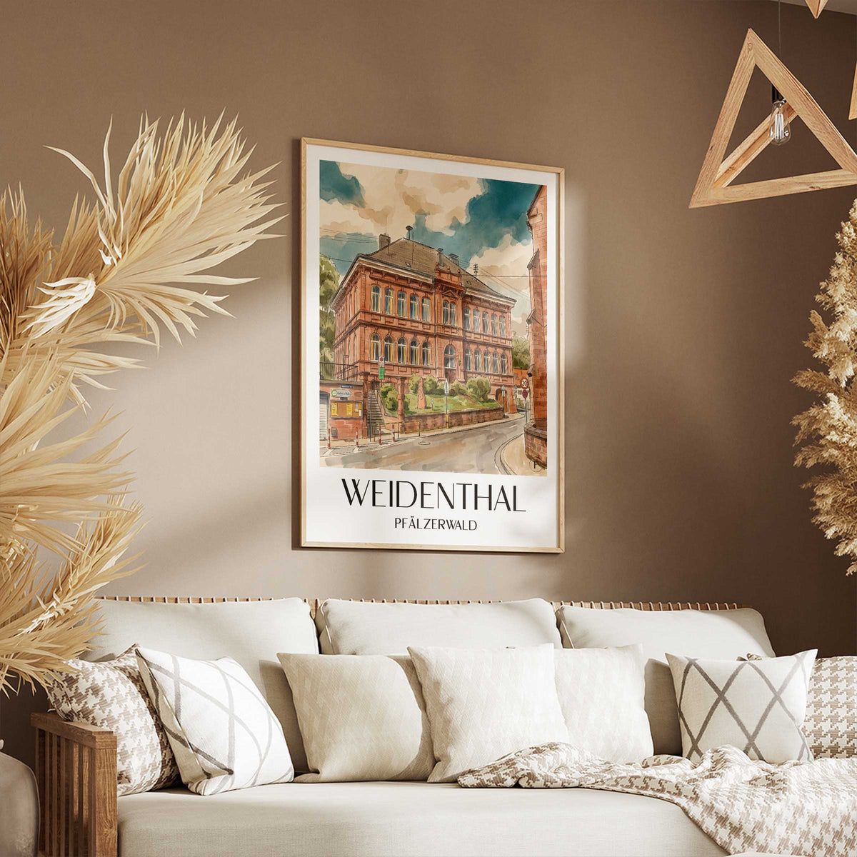 weidenthal-pfälzerwald-deutschland-poster-aquarell