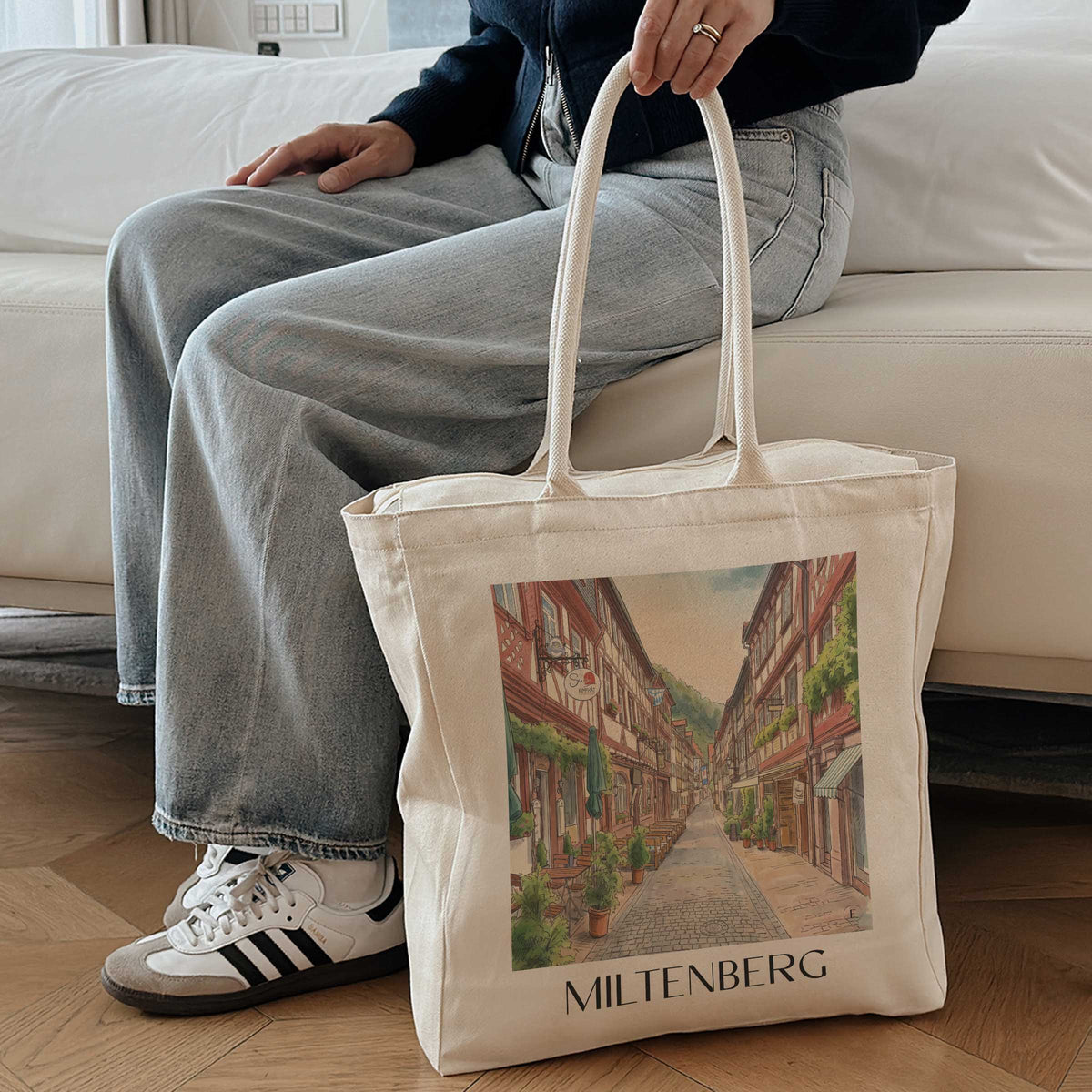 miltenberg-spessart-deutschland-einkaufstasche-aquarell