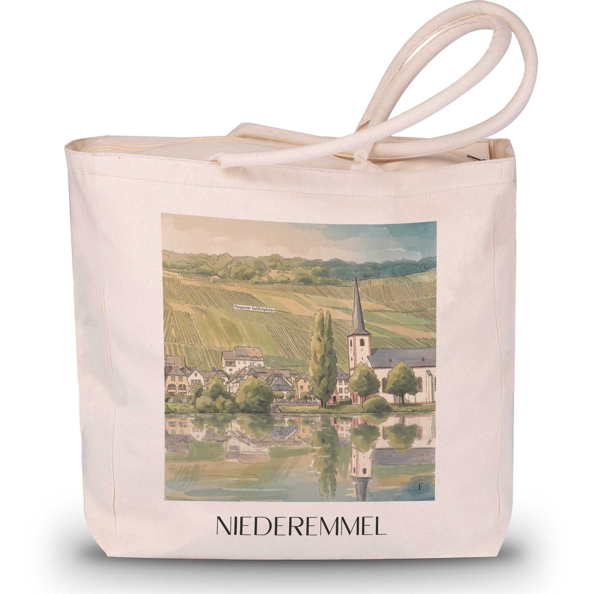 niederemmel-moseltal-deutschland-einkaufstasche-aquarell