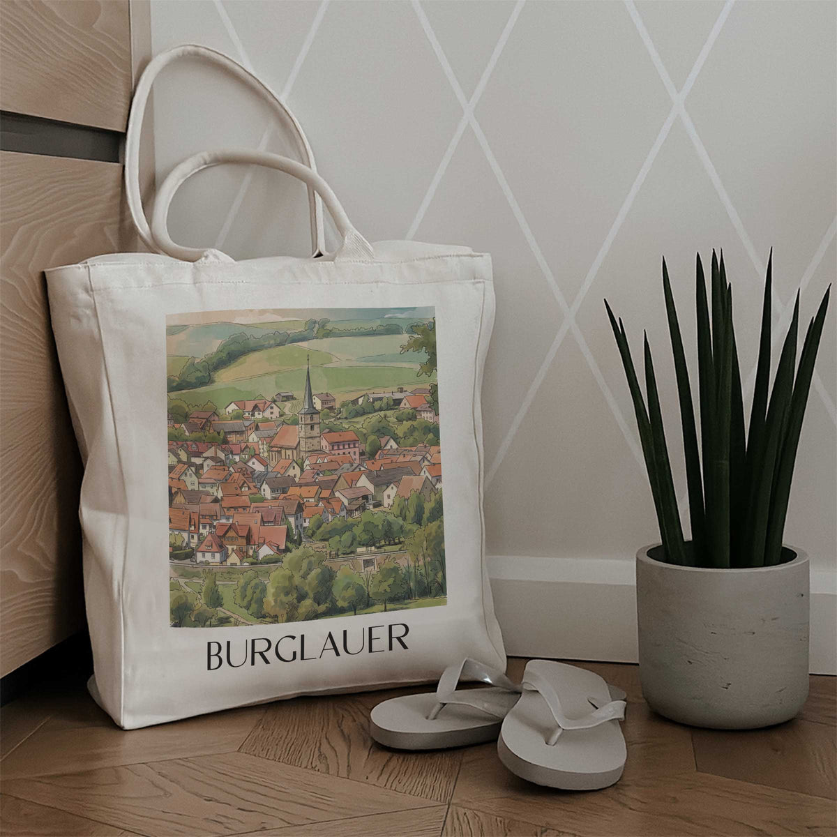 burglauer-rhön-deutschland-einkaufstasche-aquarell