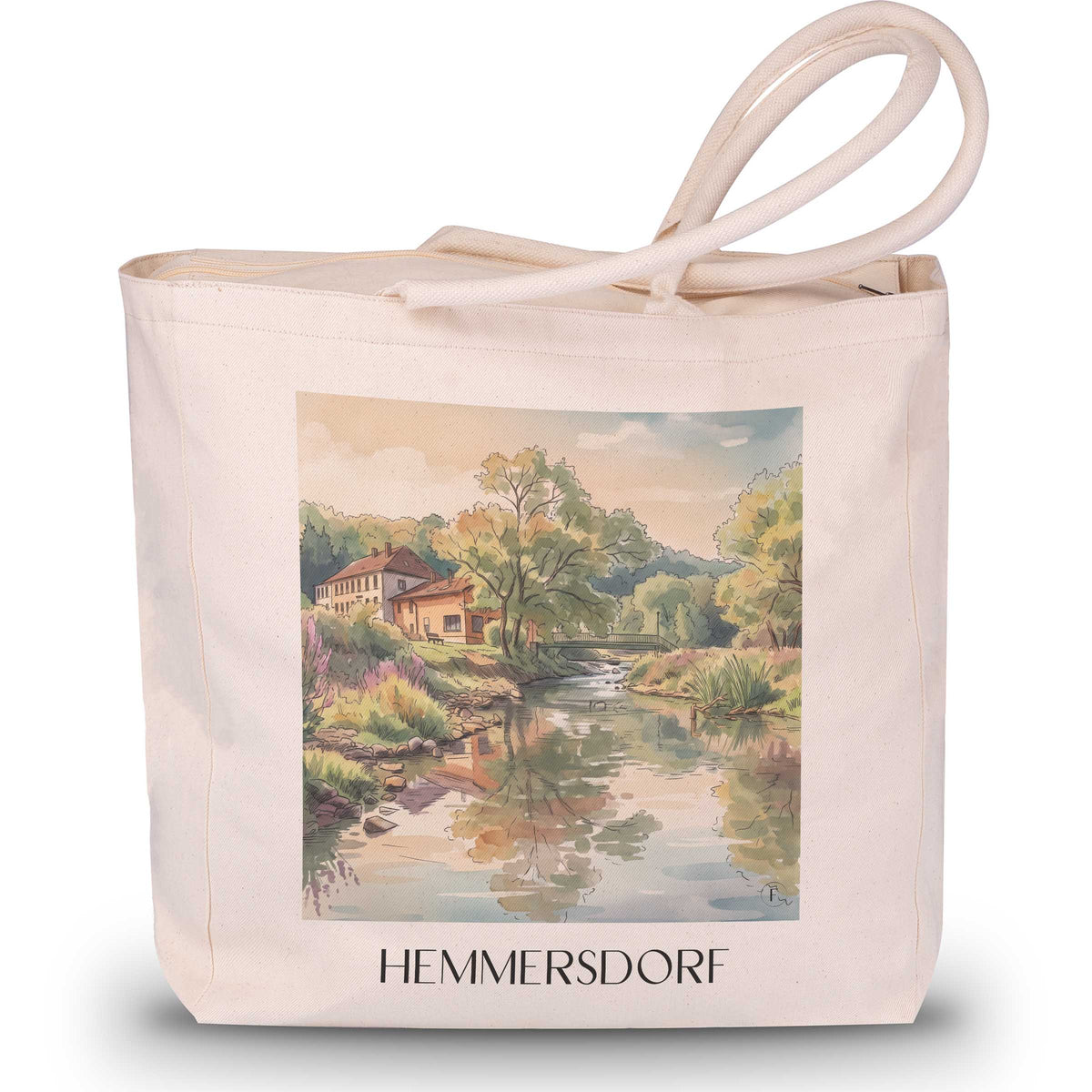 hemmersdorf-saarland-deutschland-einkaufstasche-aquarell