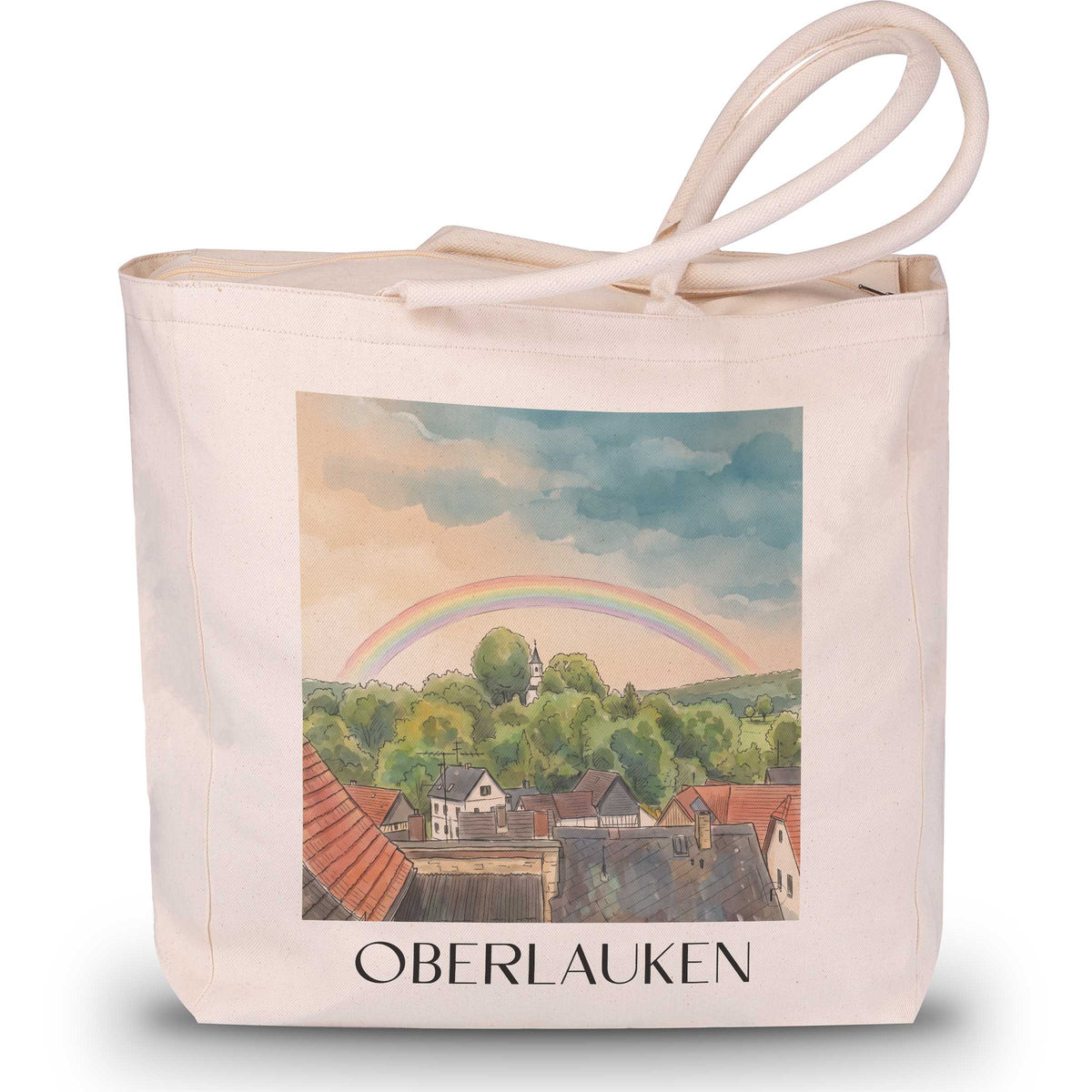 oberlauken-taunus-deutschland-einkaufstasche-aquarell