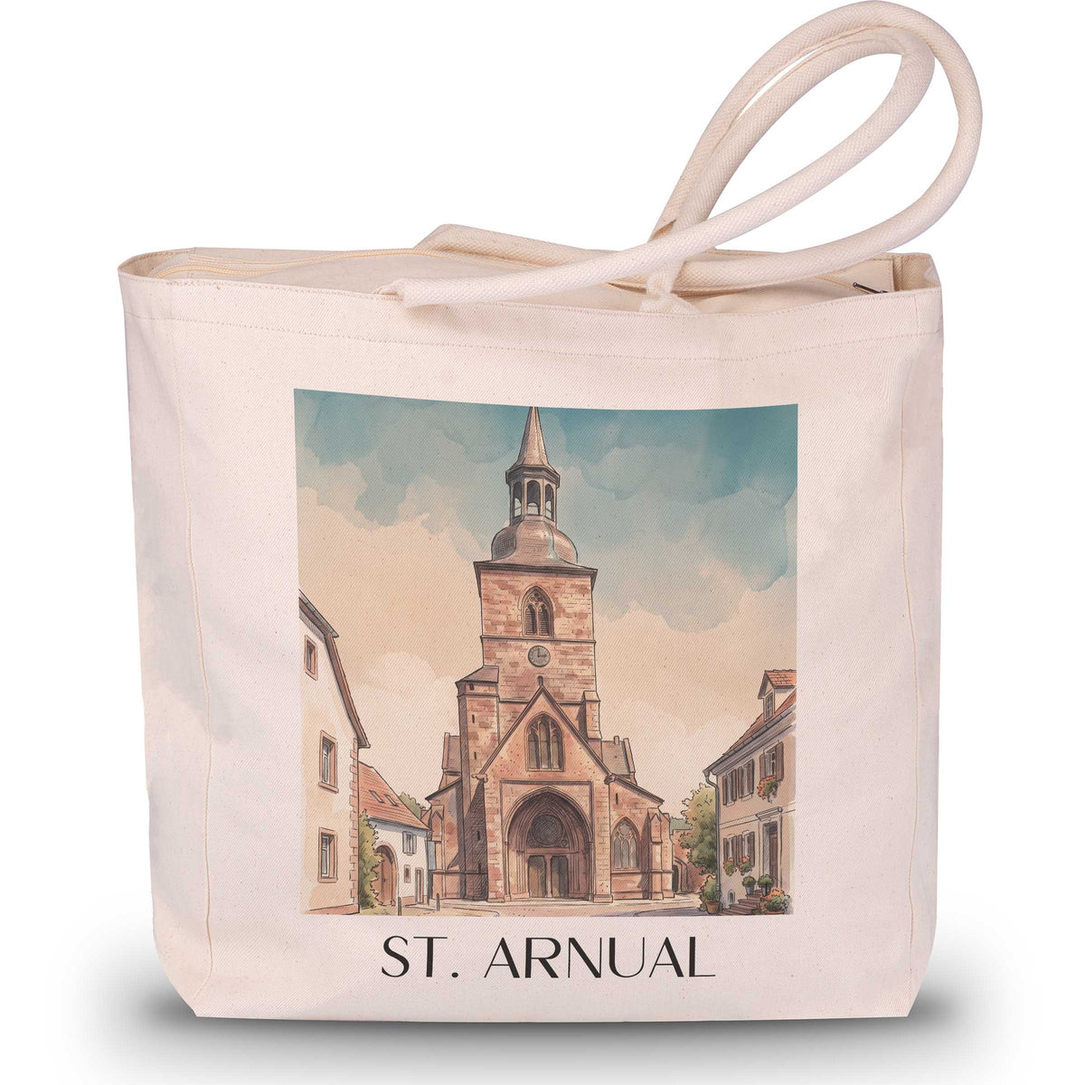 st.-arnual-saarbrücken-deutschland-einkaufstasche-aquarell