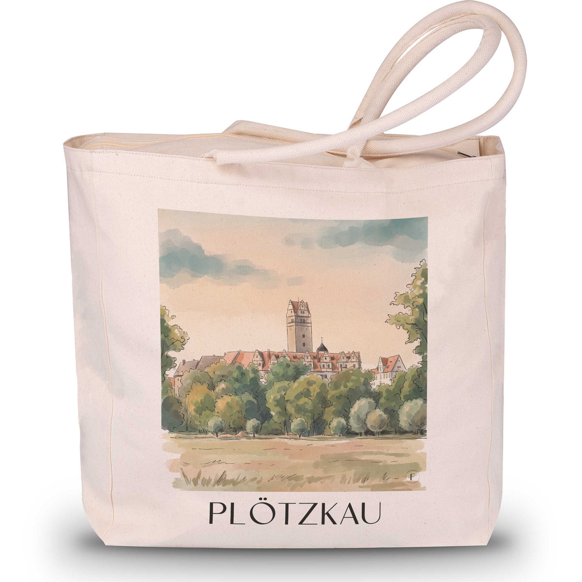 plötzkau-saale-deutschland-einkaufstasche-aquarell