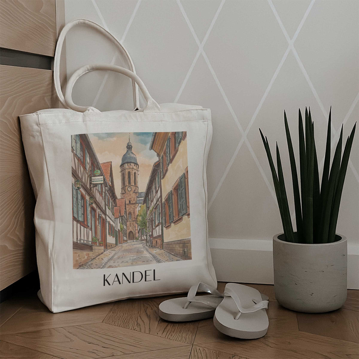 kandel-südpfalz-deutschland-einkaufstasche-aquarell