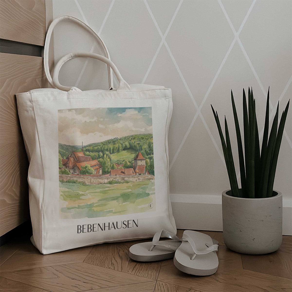 bebenhausen-schönbuch-deutschland-einkaufstasche-aquarell