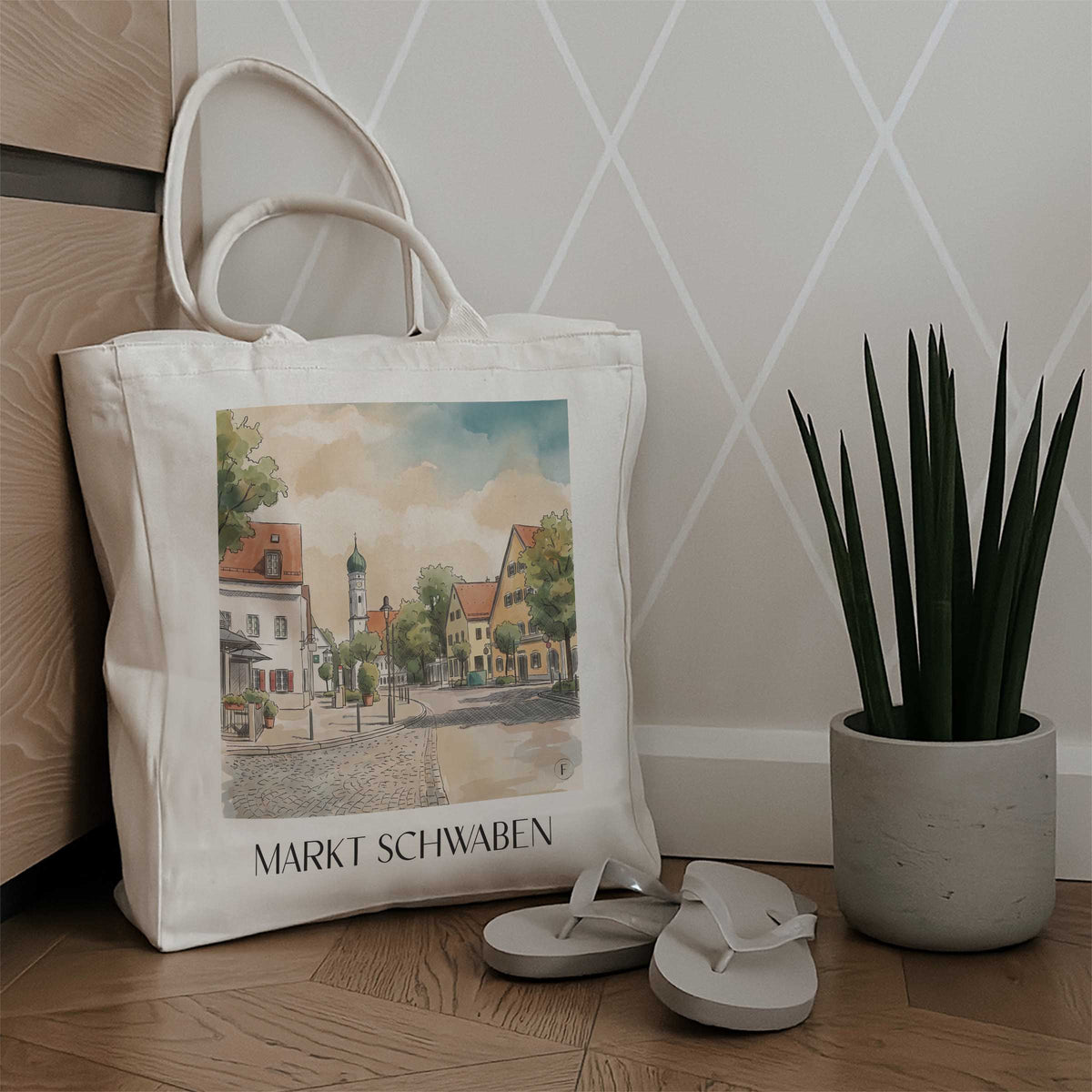 markt-schwaben-bayern-deutschland-einkaufstasche-aquarell