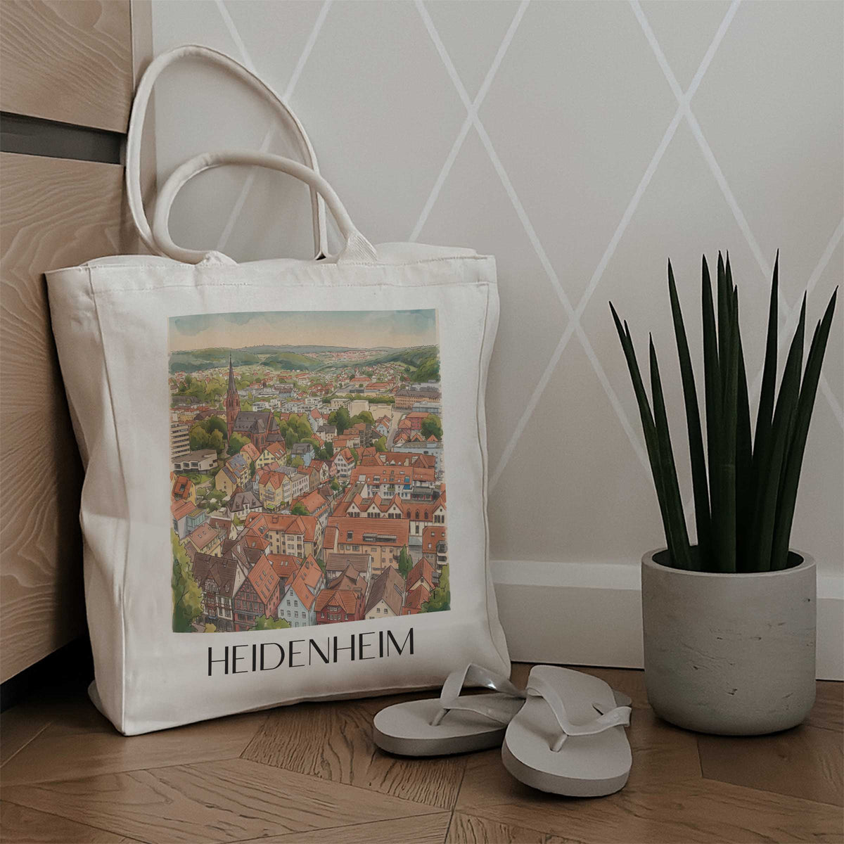 heidenheim-schwäbische-alb-deutschland-einkaufstasche-aquarell