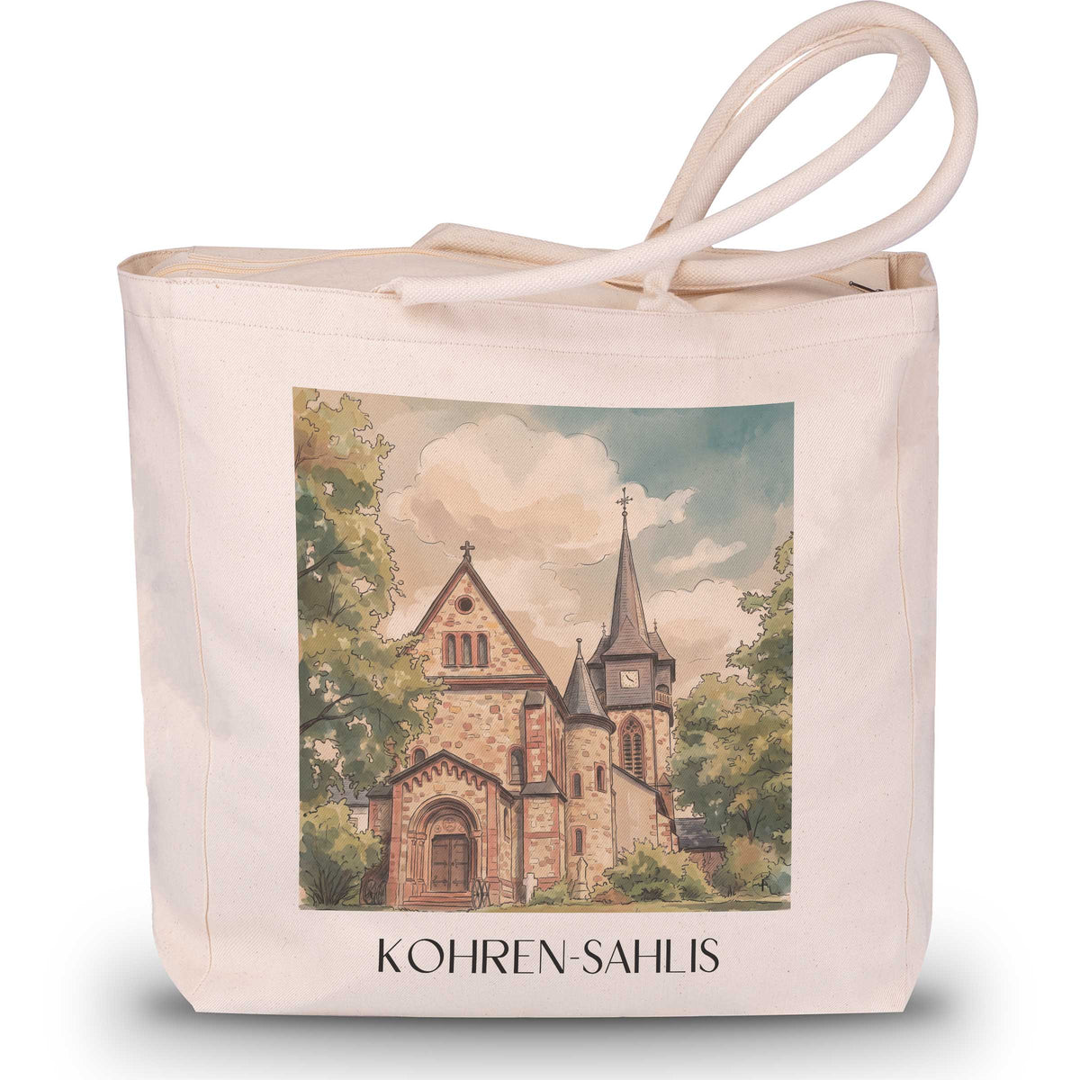 kohren-sahlis-sachsen-deutschland-einkaufstasche-aquarell