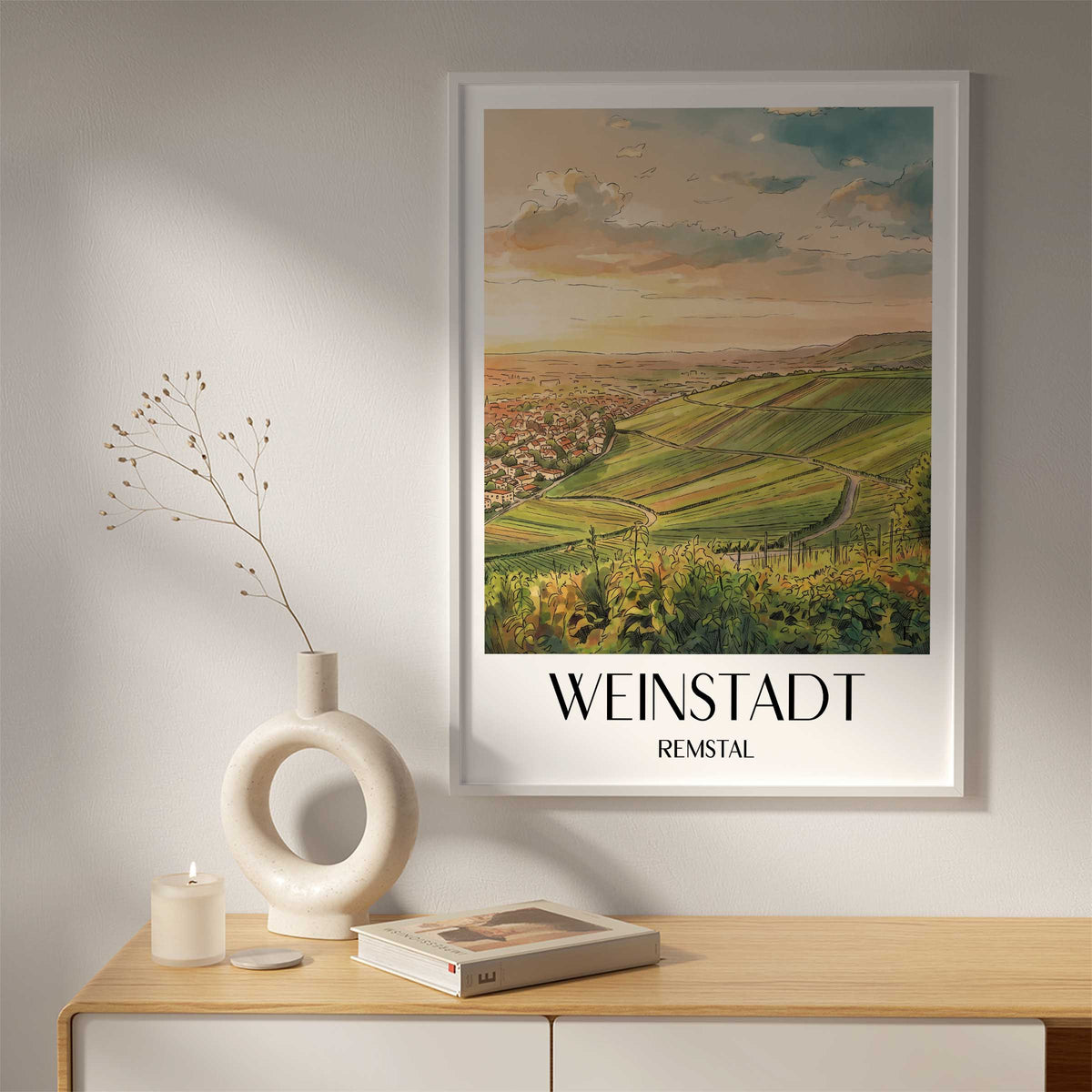 weinstadt-remstal-deutschland-poster-aquarell