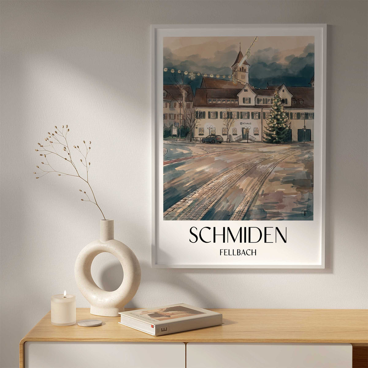 schmiden-fellbach-deutschland-poster-aquarell