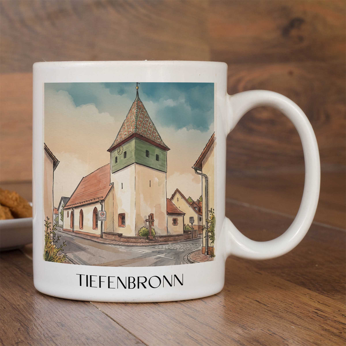 tiefenbronn-heckengäu-deutschland-kaffeebecher-aquarell