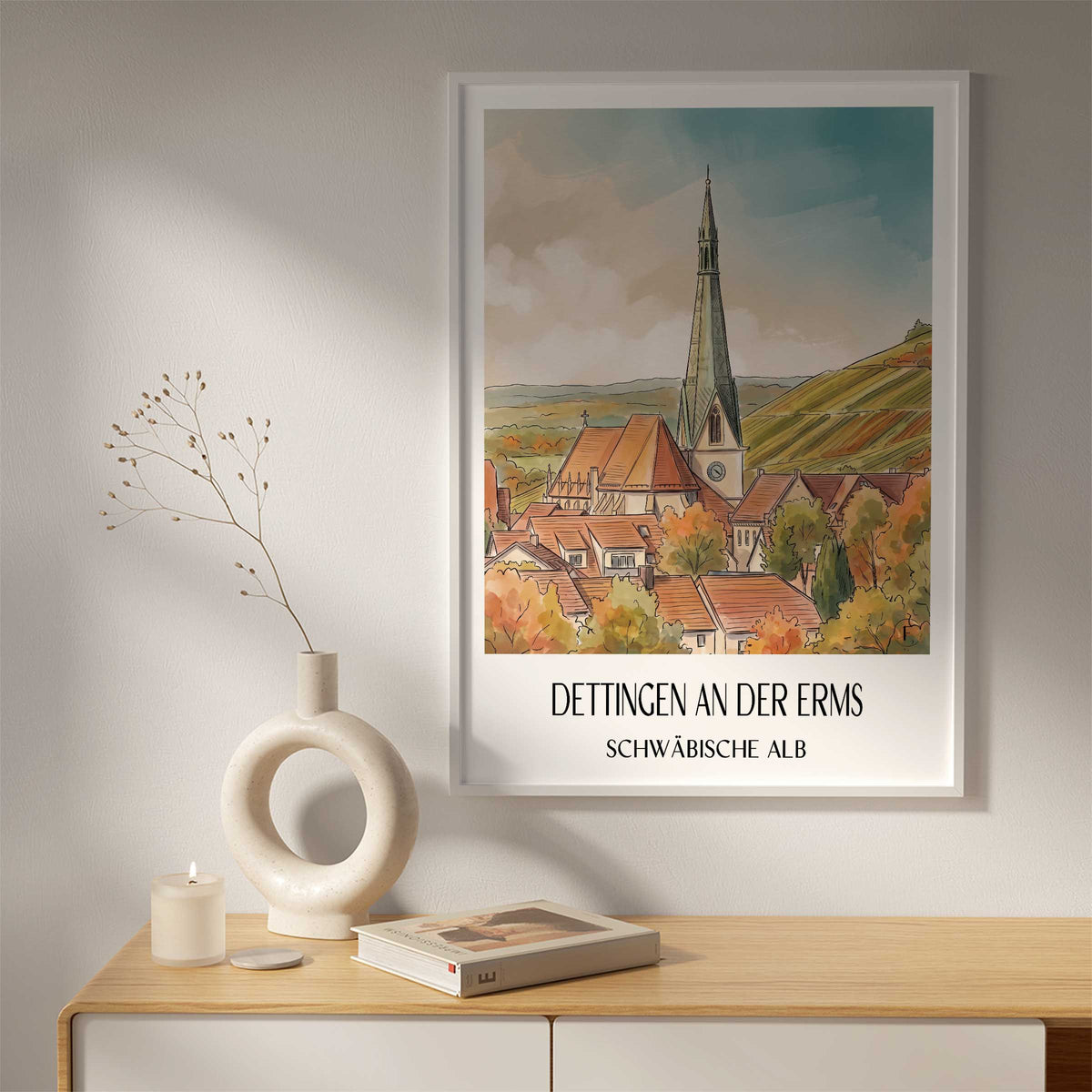 dettingen-an-der-erms-schwäbische-alb-deutschland-poster-aquarell