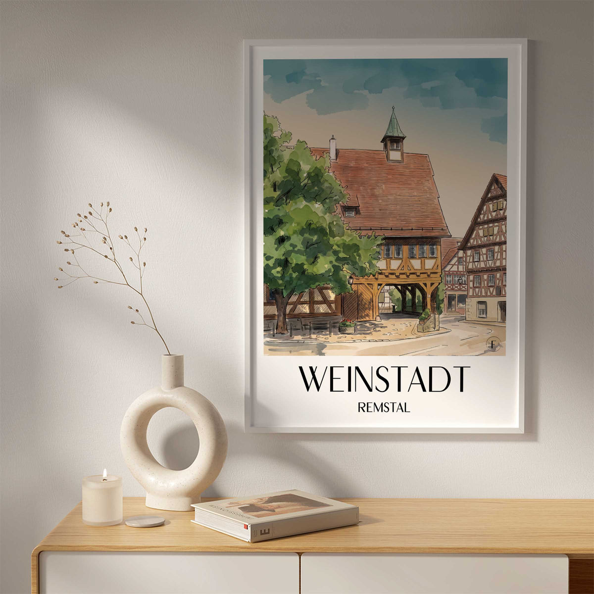 weinstadt-remstal-deutschland-poster-aquarell