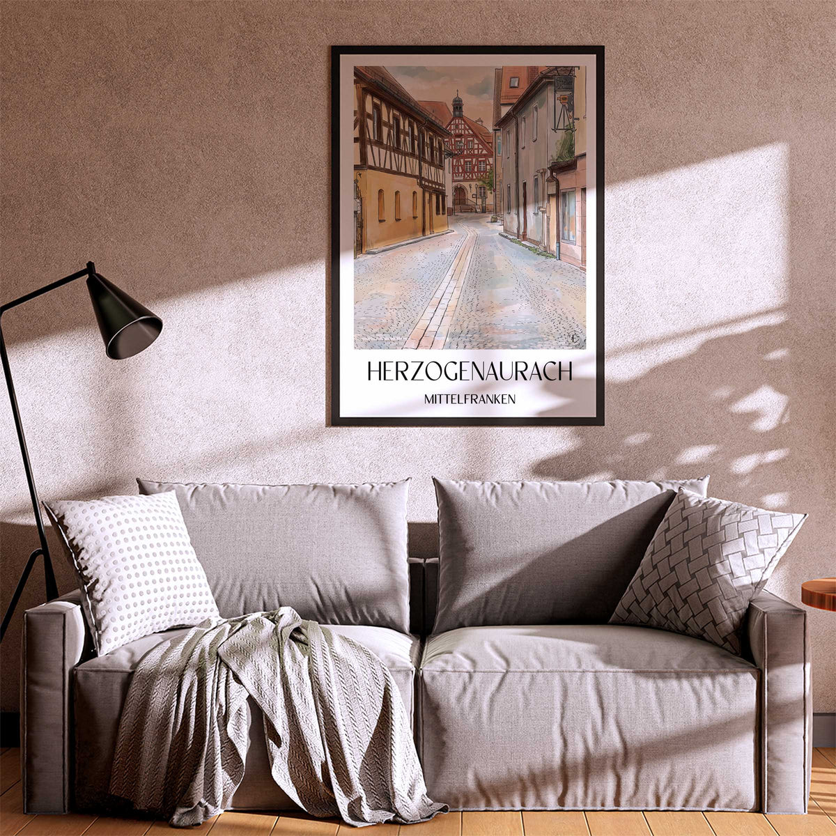 herzogenaurach-mittelfranken-deutschland-poster-aquarell