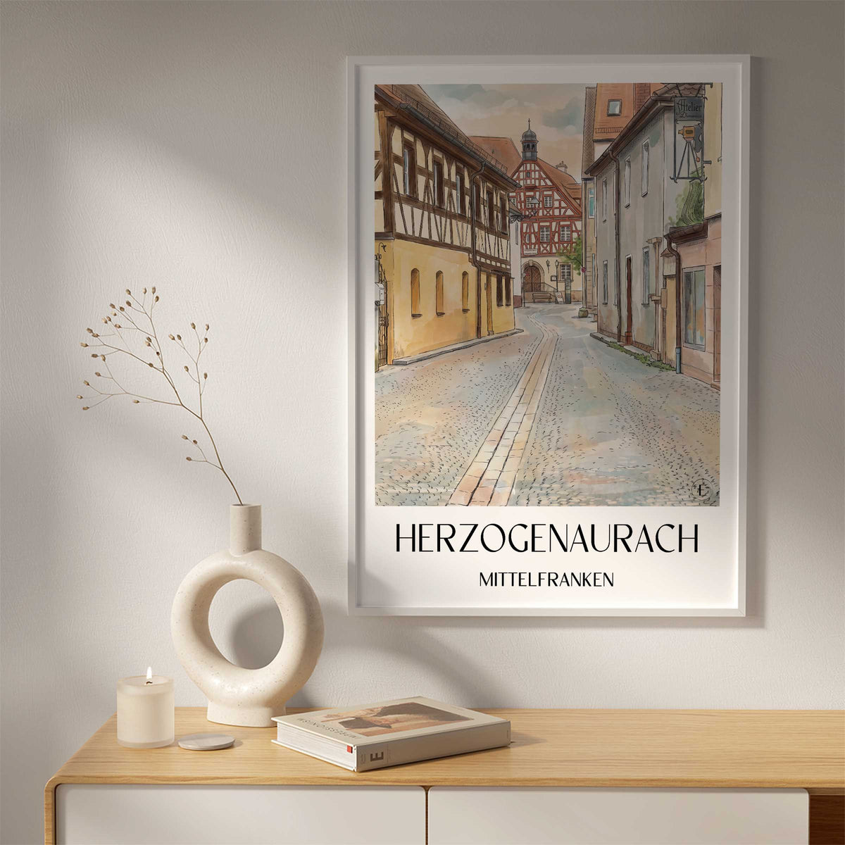 herzogenaurach-mittelfranken-deutschland-poster-aquarell