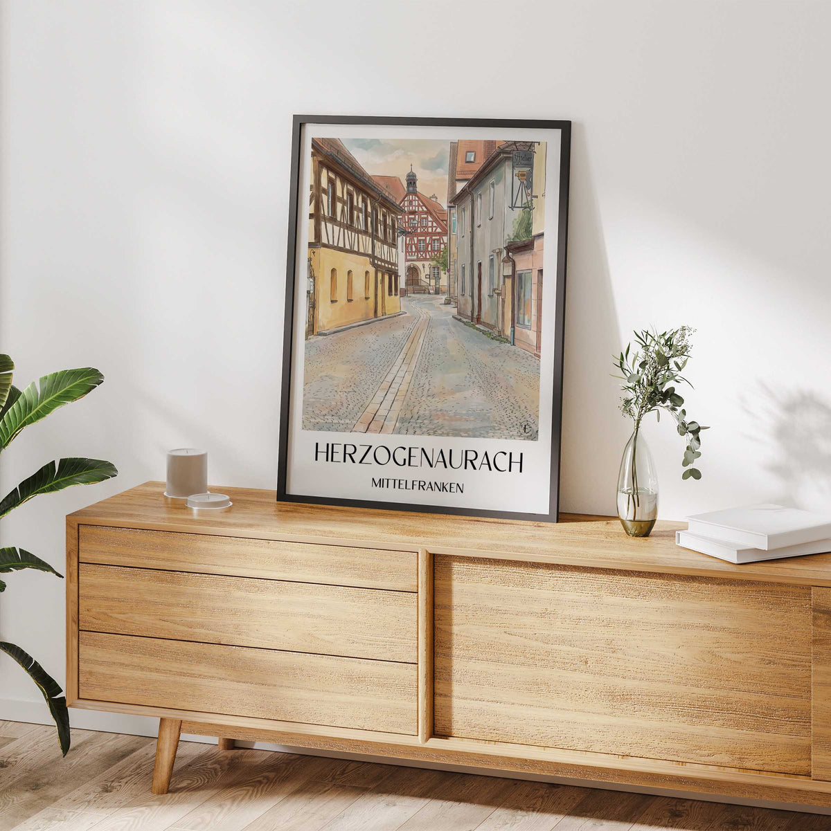 herzogenaurach-mittelfranken-deutschland-poster-aquarell