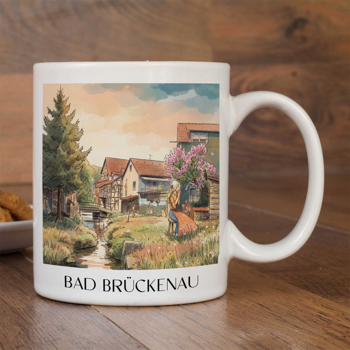 bad-brückenau-rhön-deutschland-kaffeebecher-aquarell