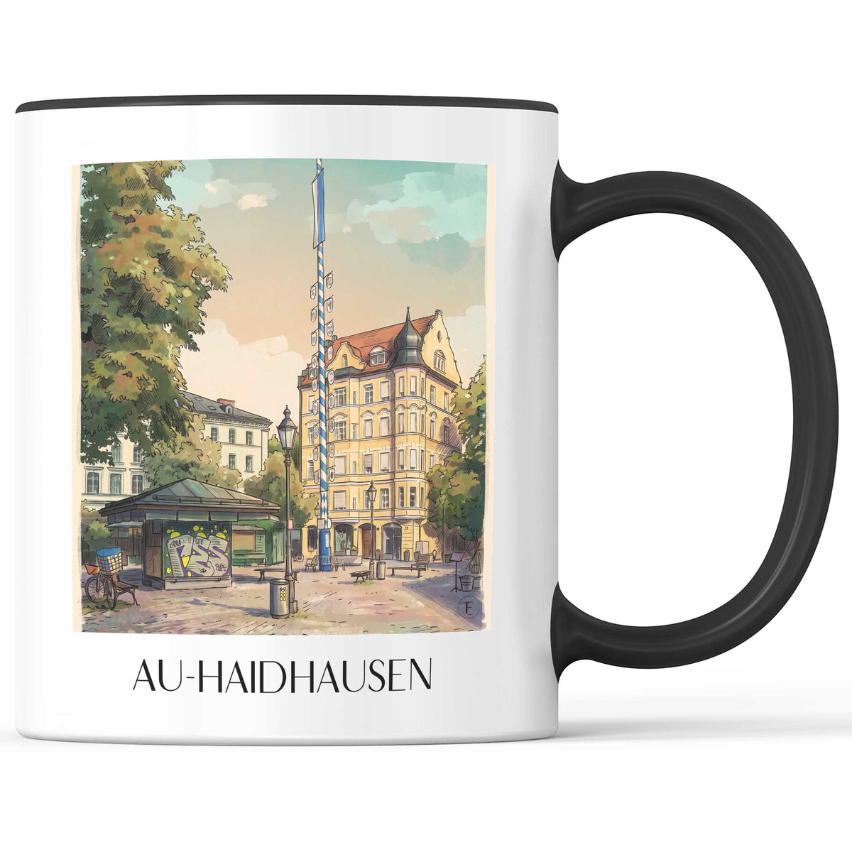 au-haidhausen-münchen-deutschland-kaffeebecher-aquarell