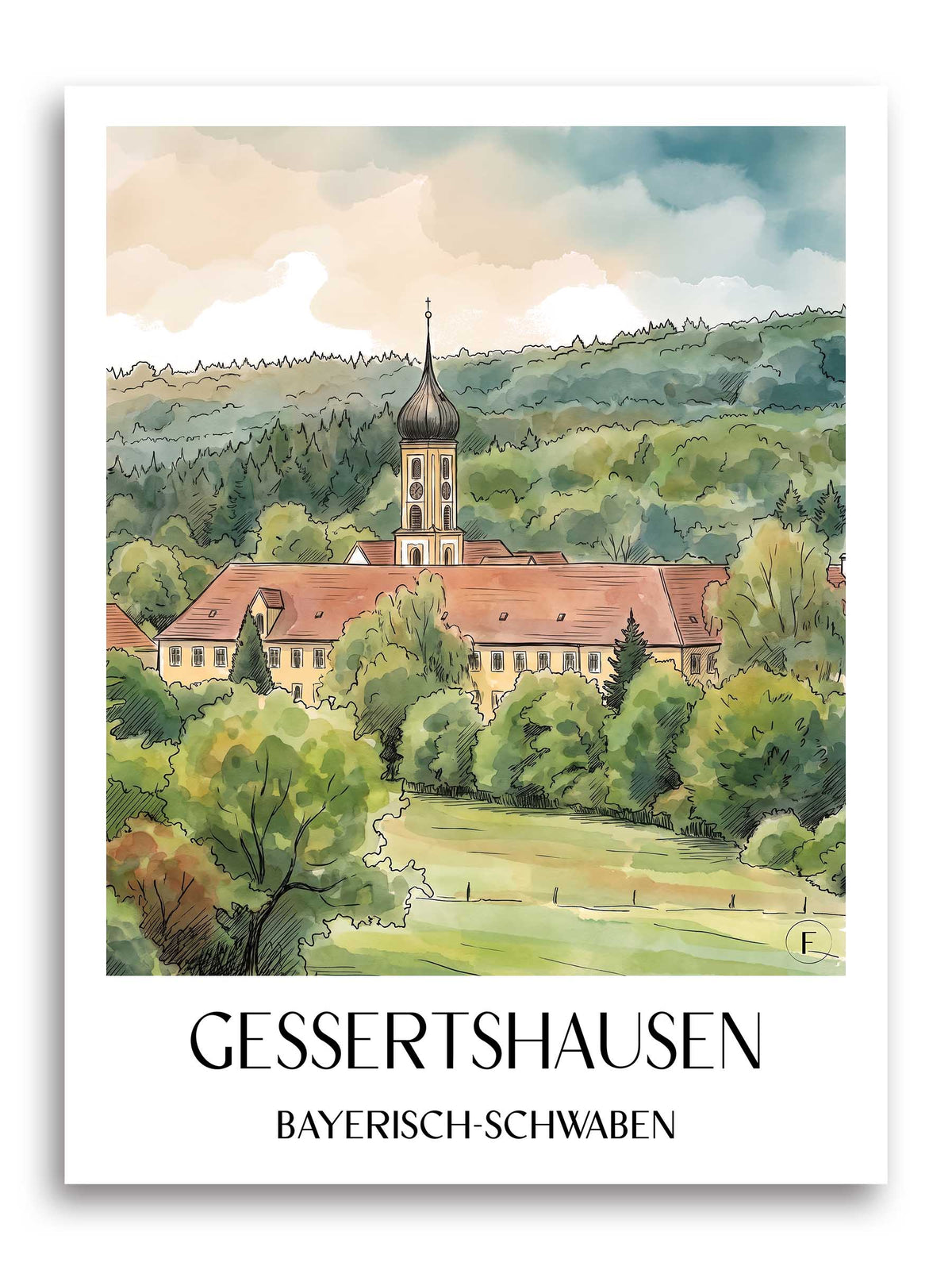 gessertshausen-bayerisch-schwaben-deutschland-poster-aquarell