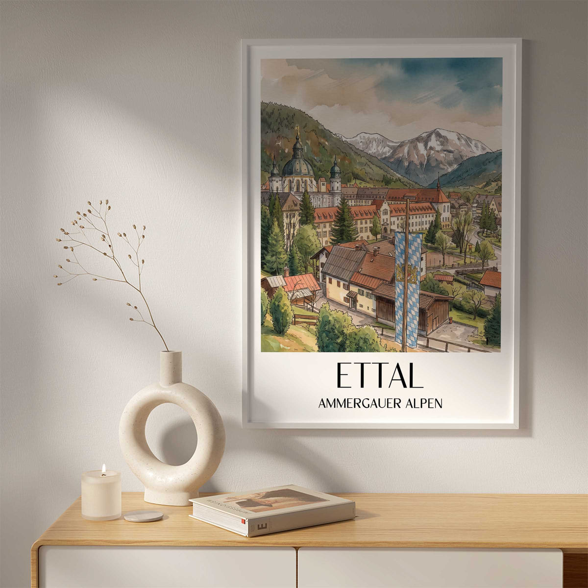ettal-ammergauer-alpen-deutschland-poster-aquarell