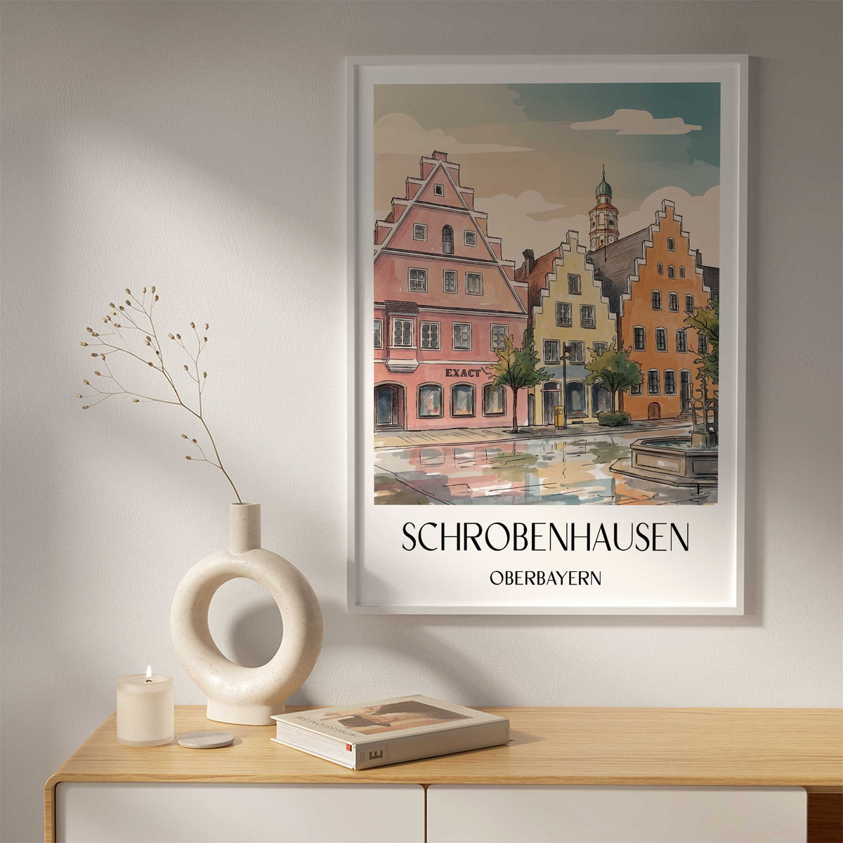 schrobenhausen-oberbayern-deutschland-poster-aquarell