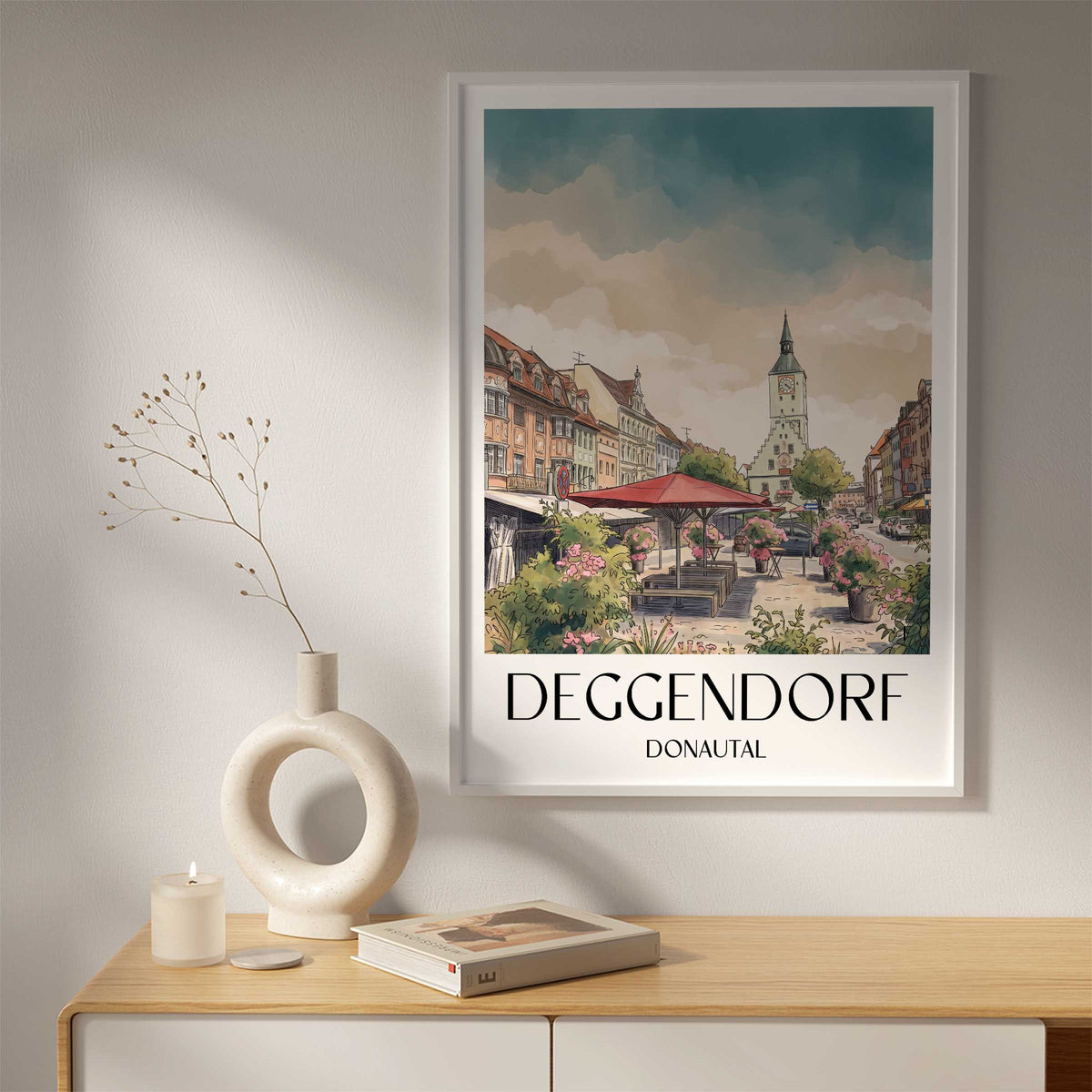 deggendorf-donautal-deutschland-poster-aquarell