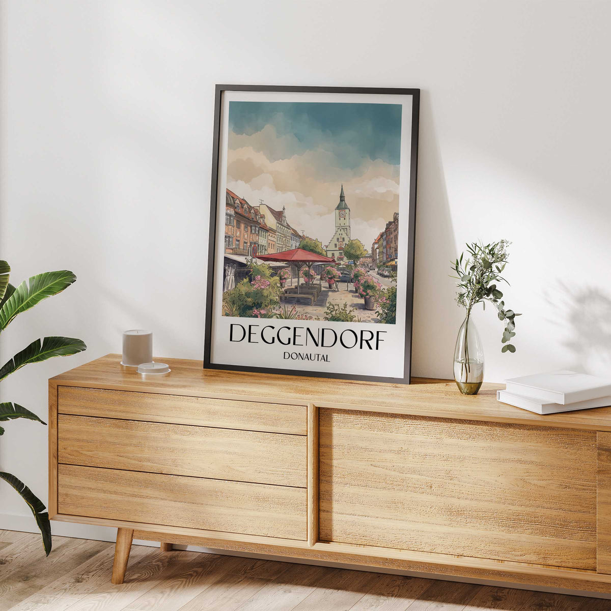 deggendorf-donautal-deutschland-poster-aquarell