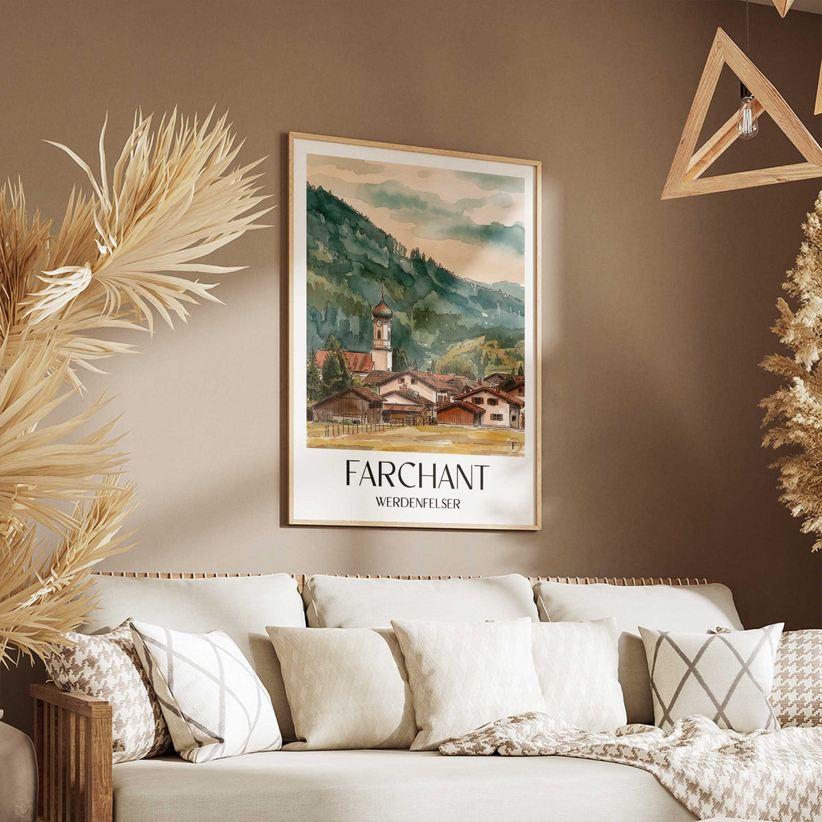 farchant-werdenfelser-deutschland-poster-aquarell
