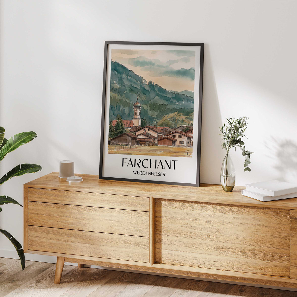 farchant-werdenfelser-deutschland-poster-aquarell