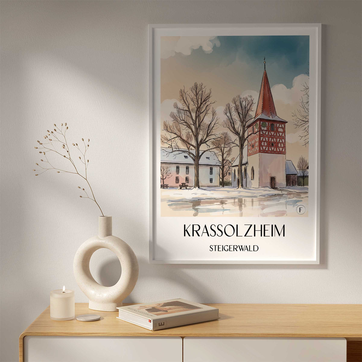 krassolzheim-steigerwald-deutschland-poster-aquarell
