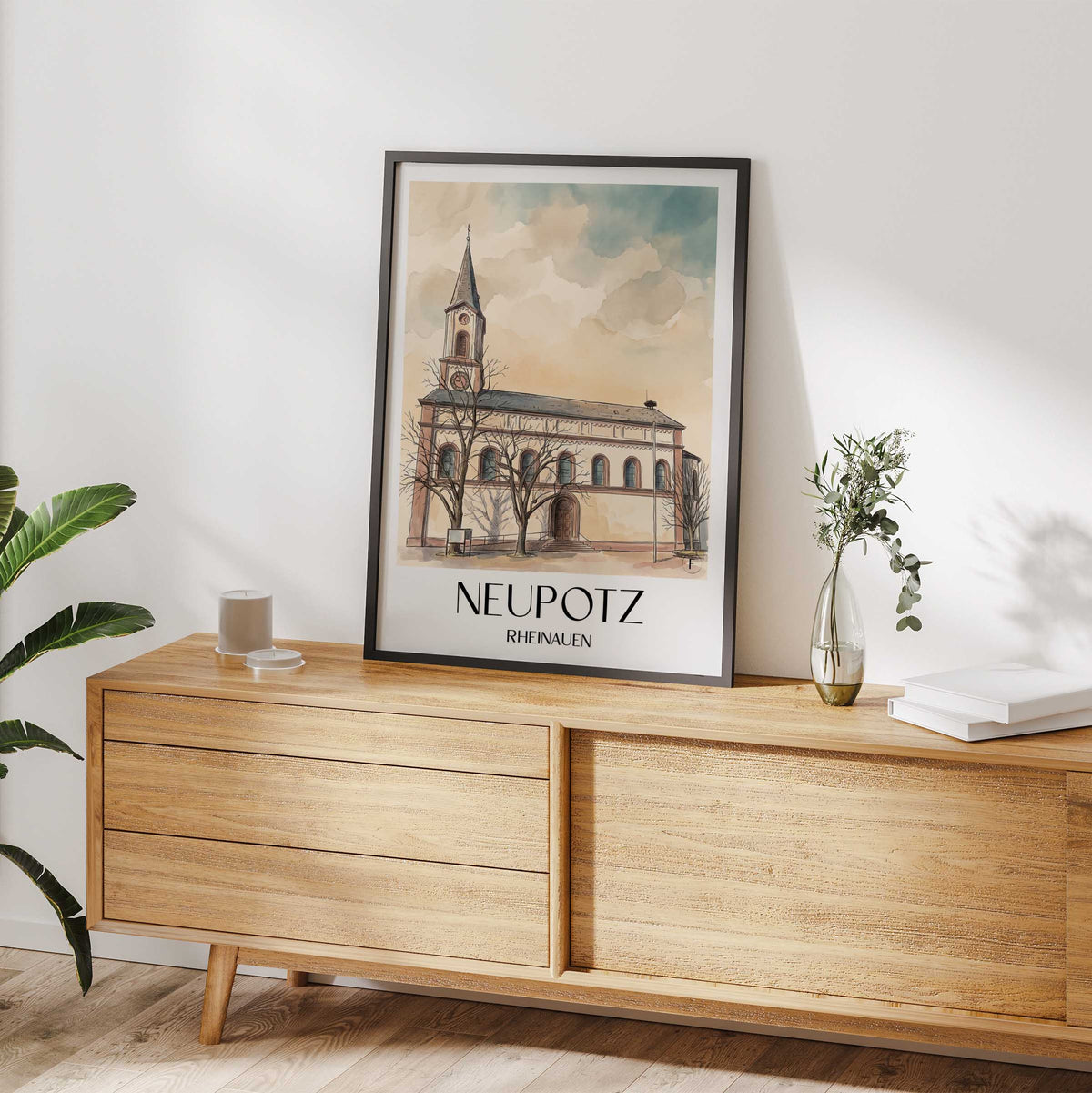 neupotz-rheinauen-deutschland-poster-aquarell
