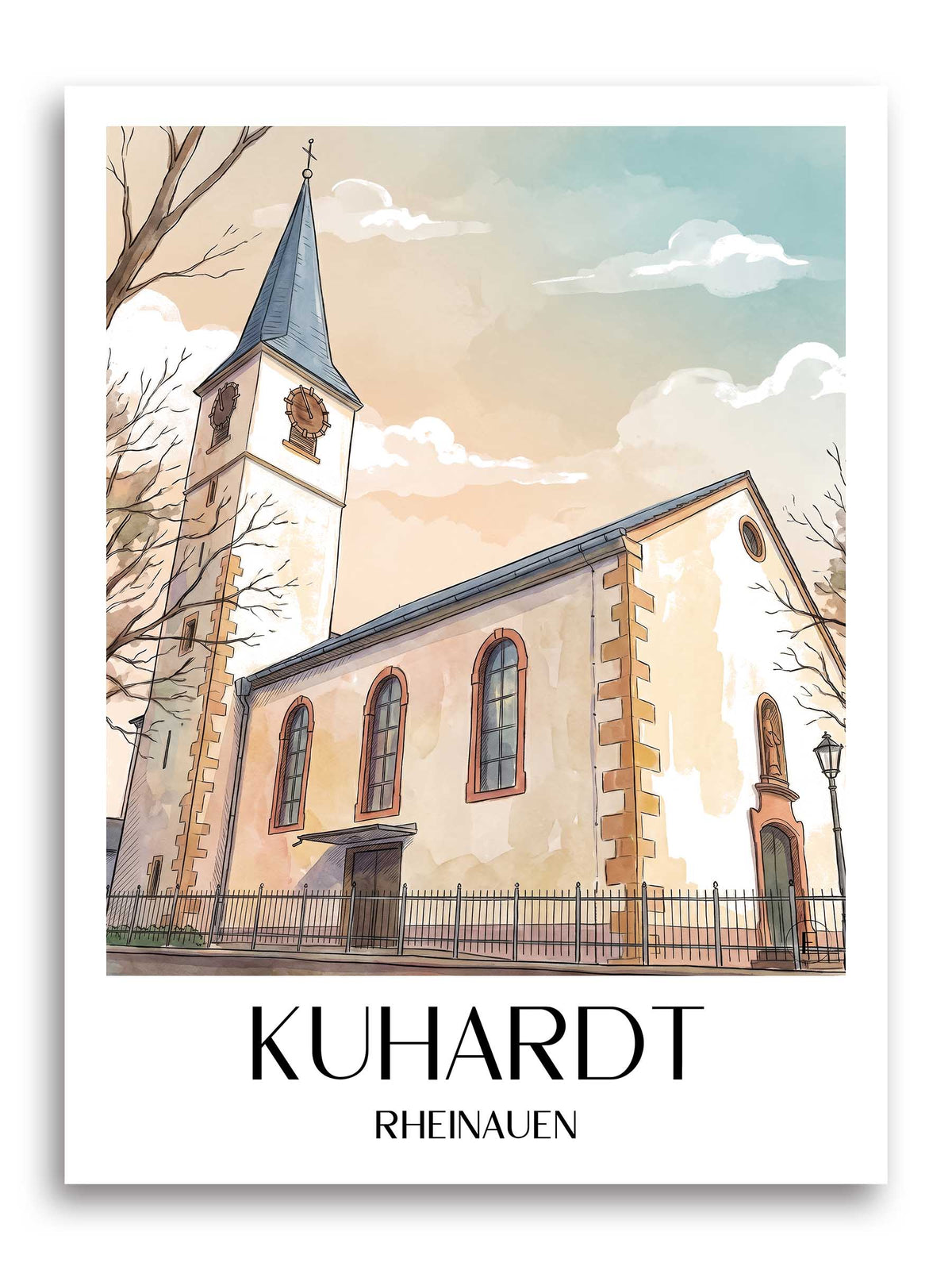 kuhardt-rheinauen-deutschland-poster-aquarell