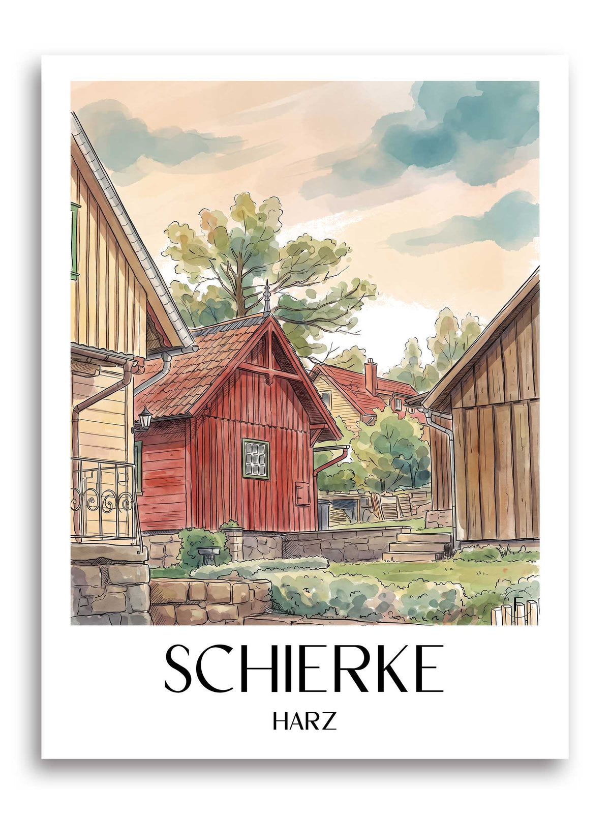 schierke-harz-deutschland-poster-aquarell